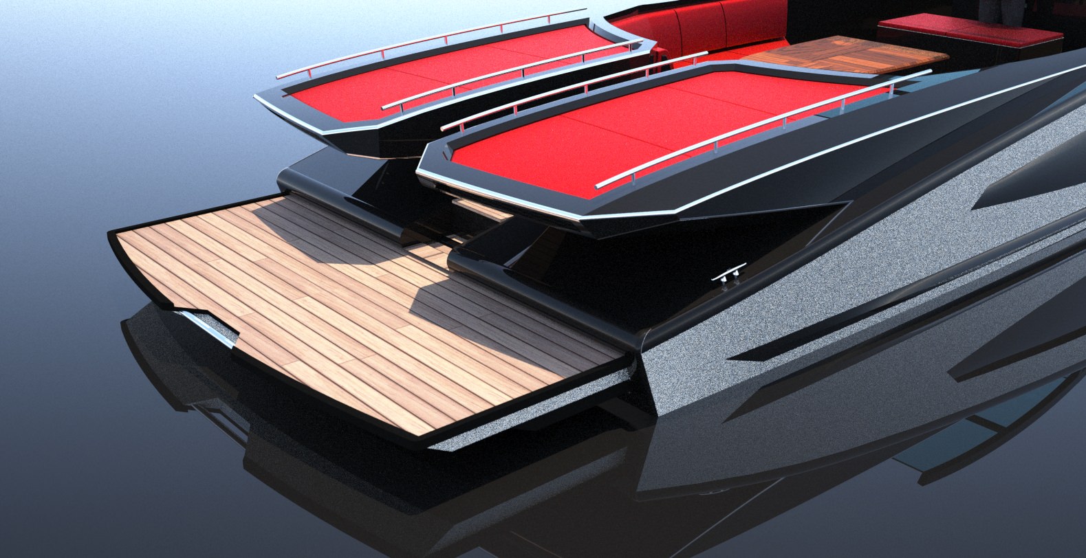 Designed 35 Foot Open Boat 3D model_8