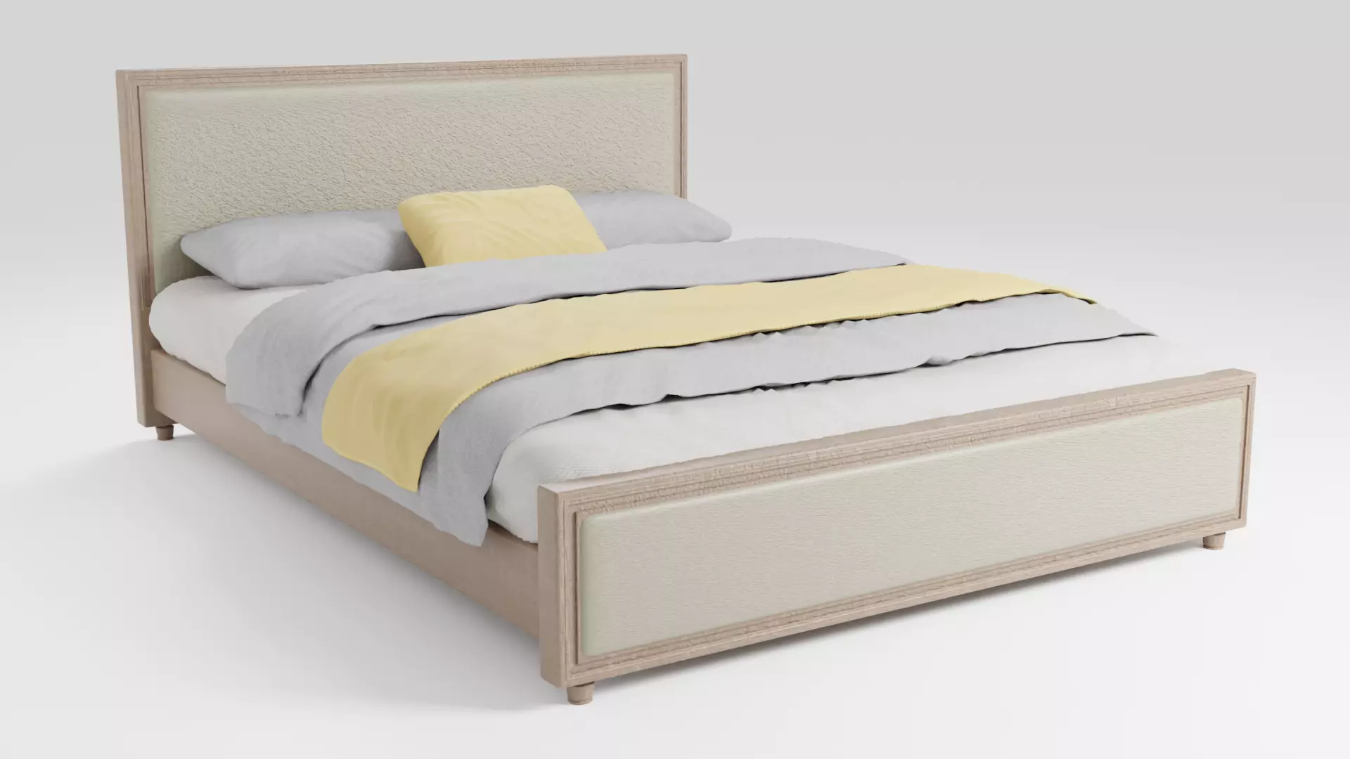 Minimalistic bed with an attractive design 3D model_0
