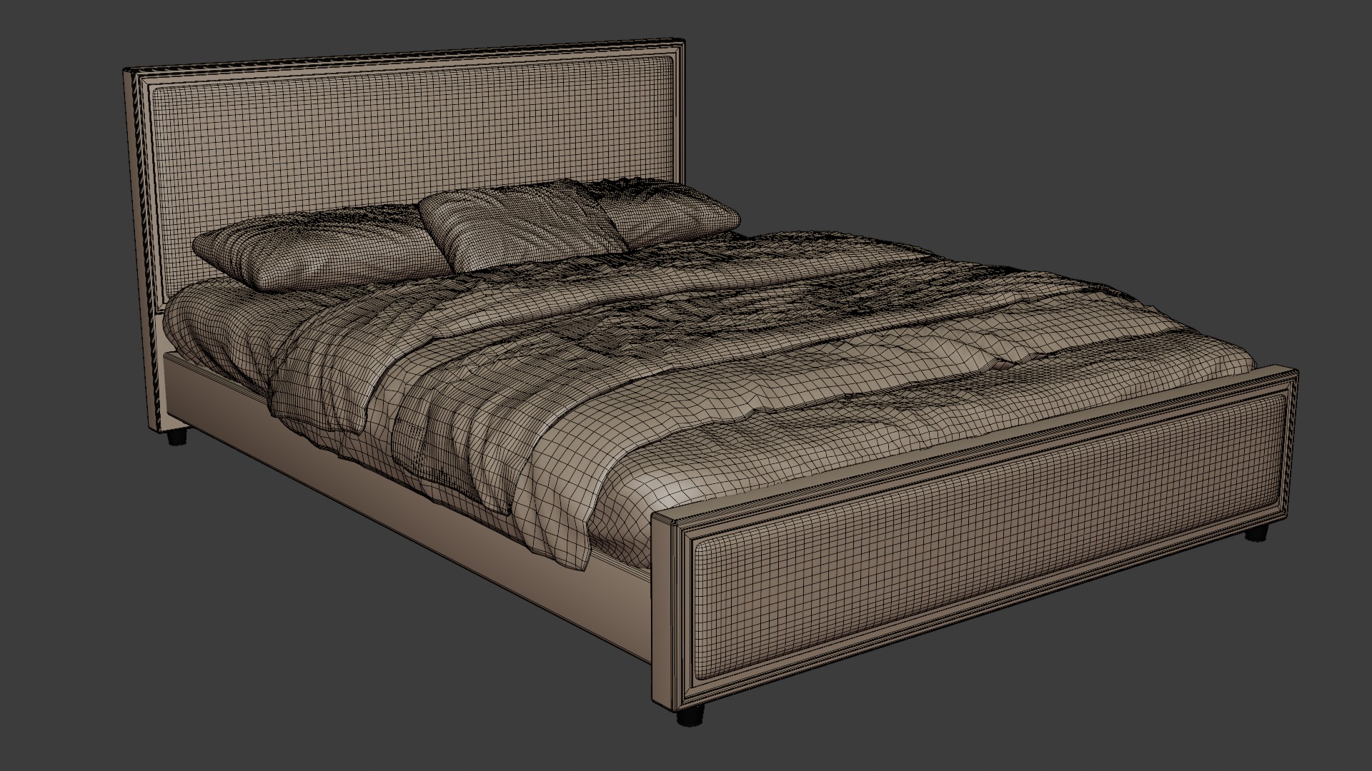 Minimalistic bed with an attractive design 3D model_6