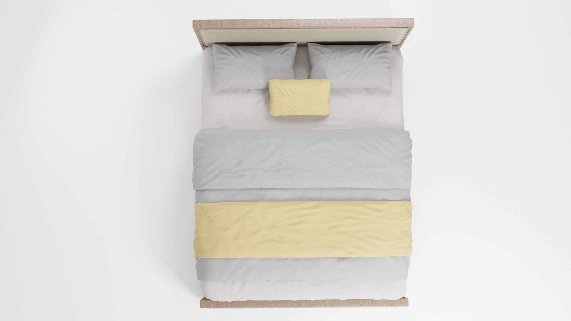 Minimalistic bed with an attractive design 3D model_5