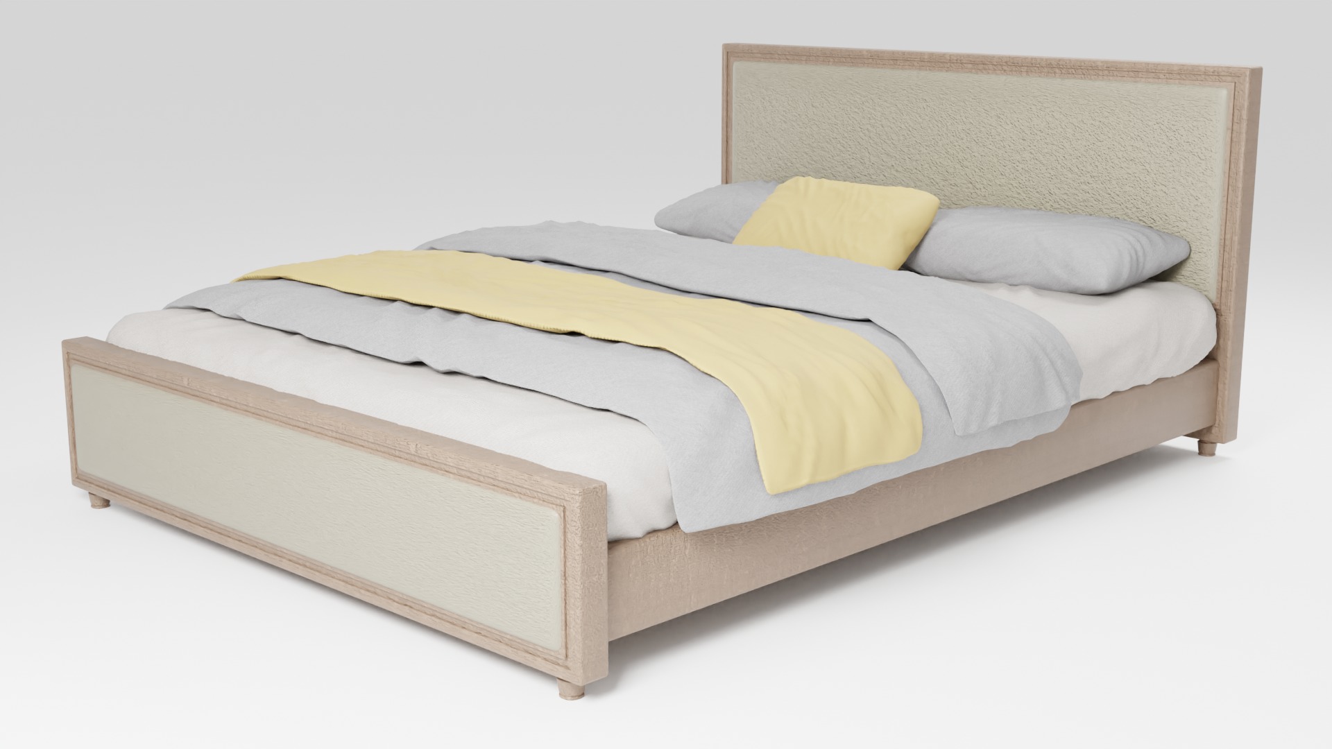 Minimalistic bed with an attractive design 3D model_4