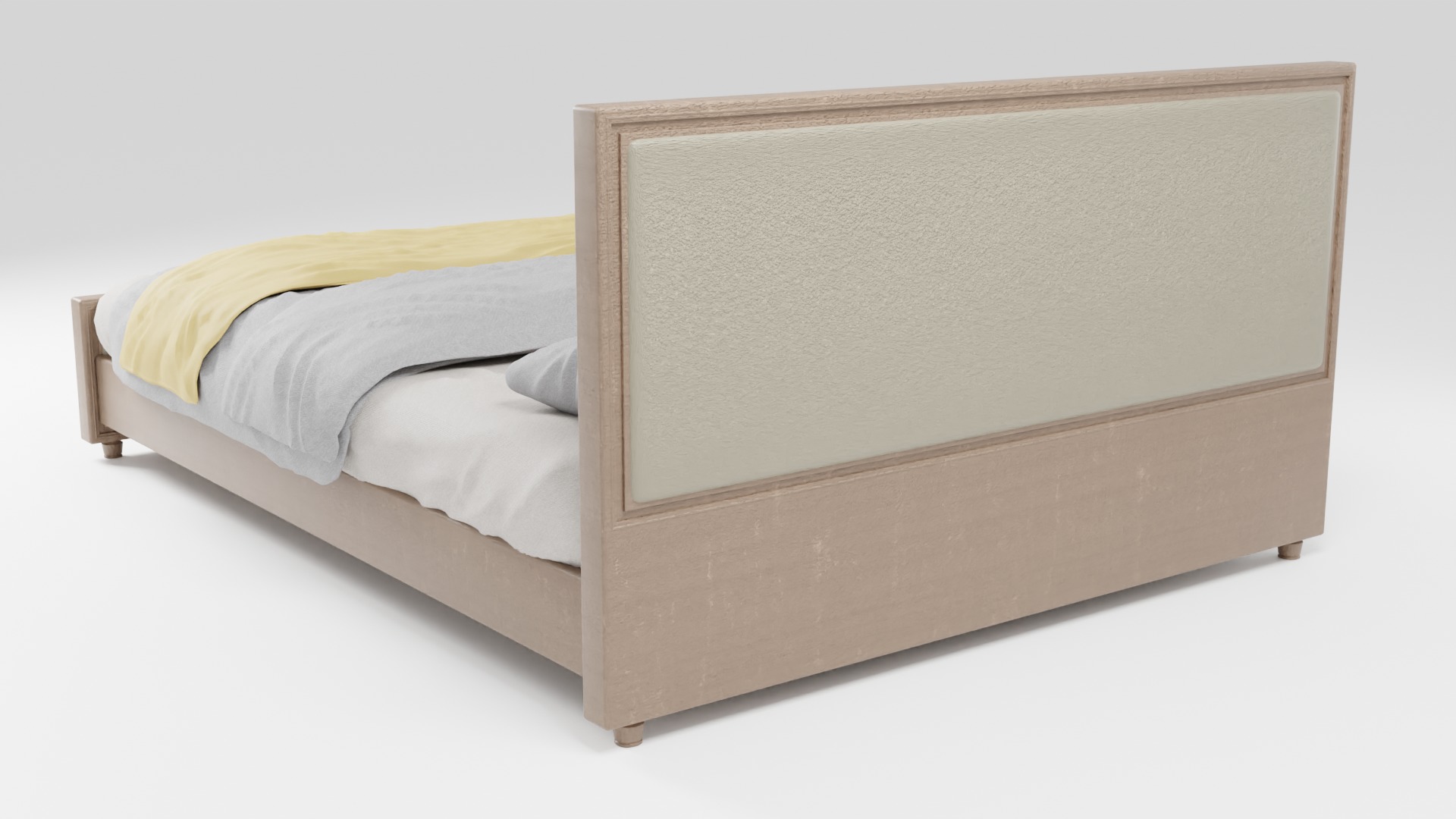 Minimalistic bed with an attractive design 3D model_3