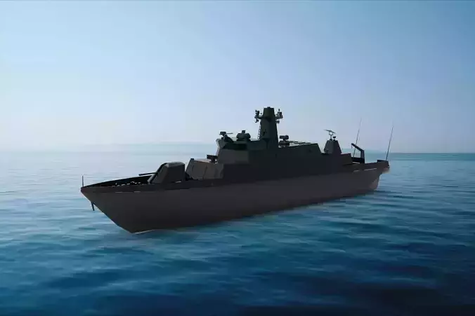 Hamina-class missile boat 3D model