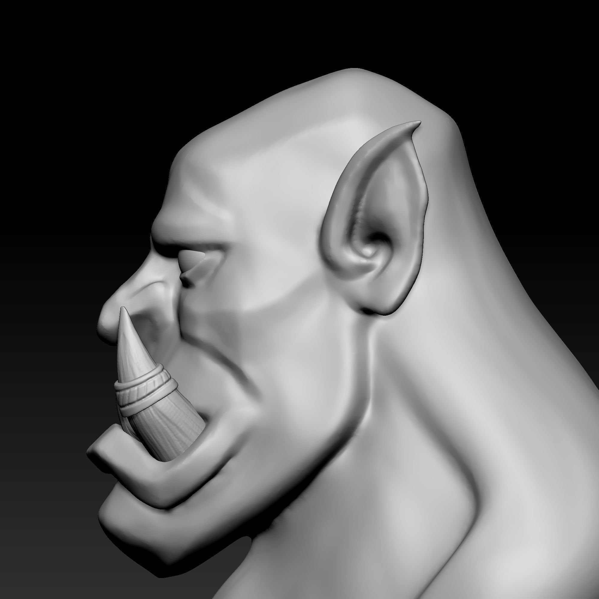 Head 030 3D print model_4