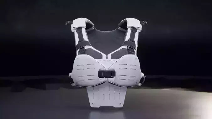 Military Vest Low-poly 3D model