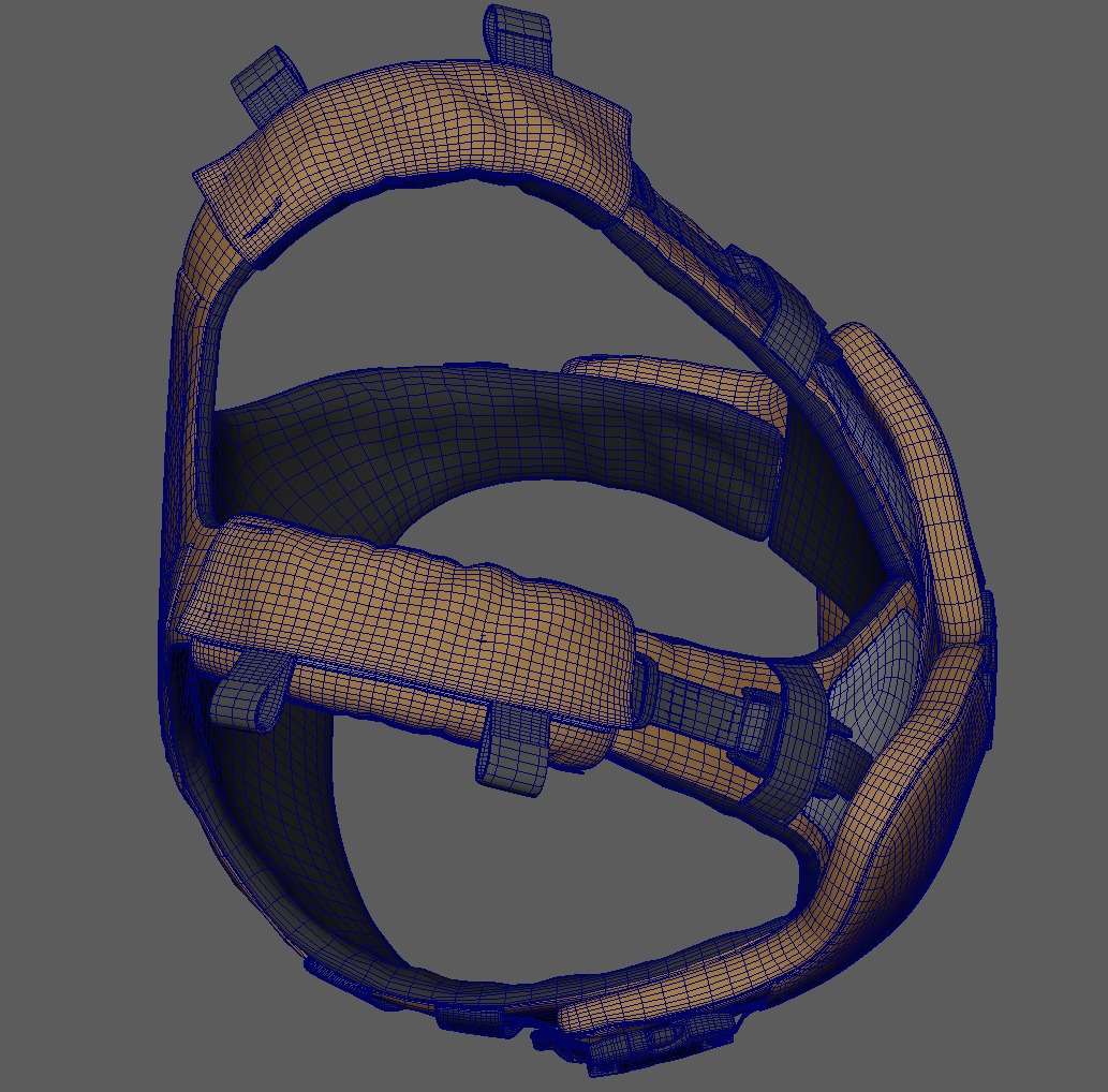 Military Vest Low-poly 3D model_9