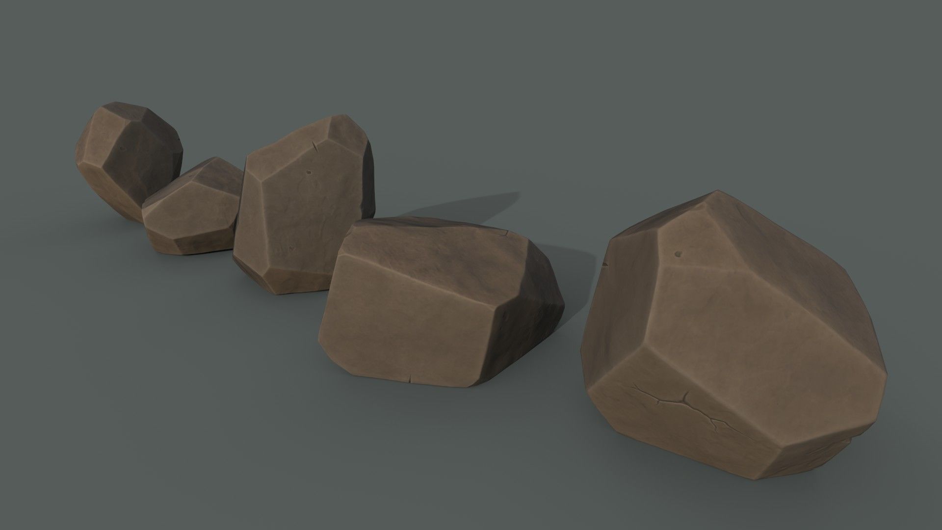 Low Poly Stones free VR / AR / low-poly 3D model | CGTrader
