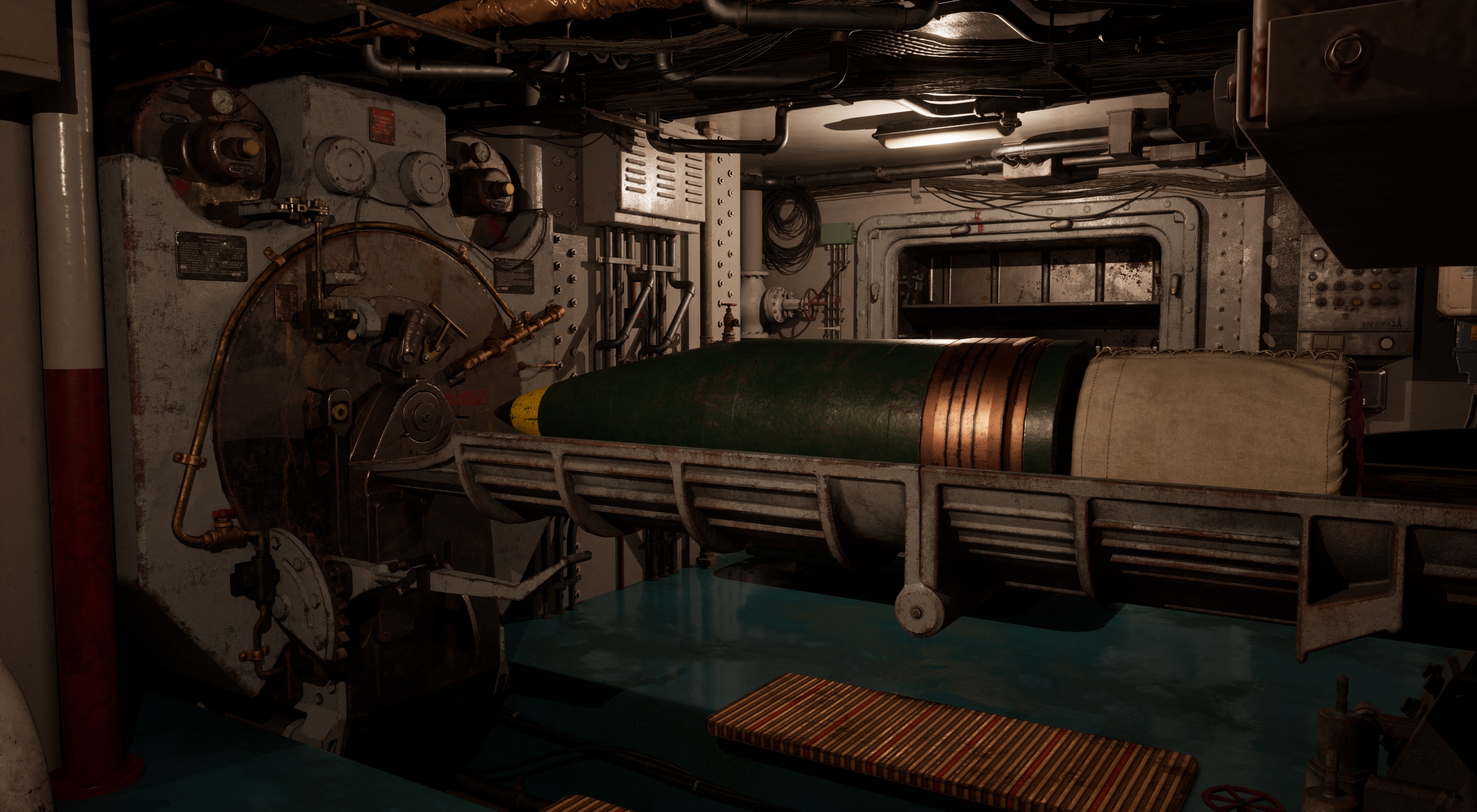 Battleship Powder Bag-Fire Axe-Gun Shell Low-poly 3D model_2