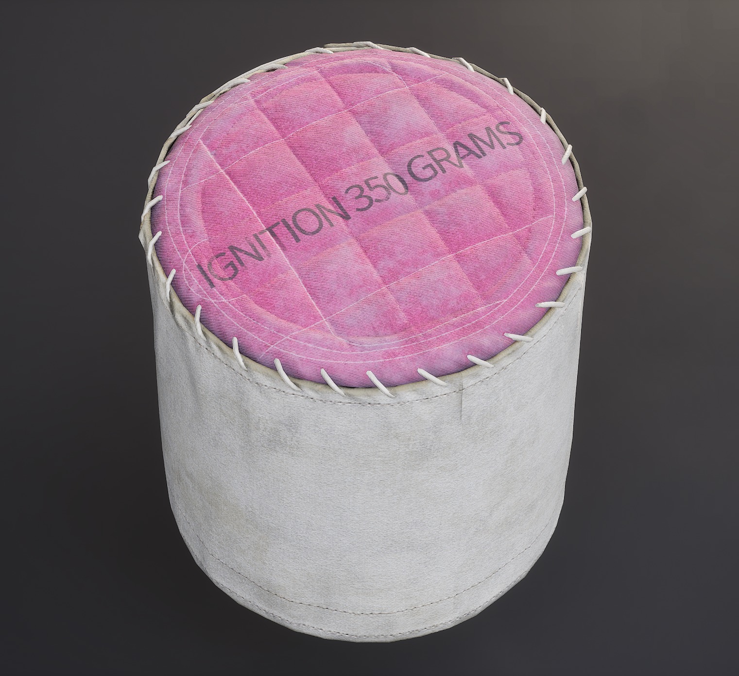 Battleship Powder Bag-Fire Axe-Gun Shell Low-poly 3D model_1