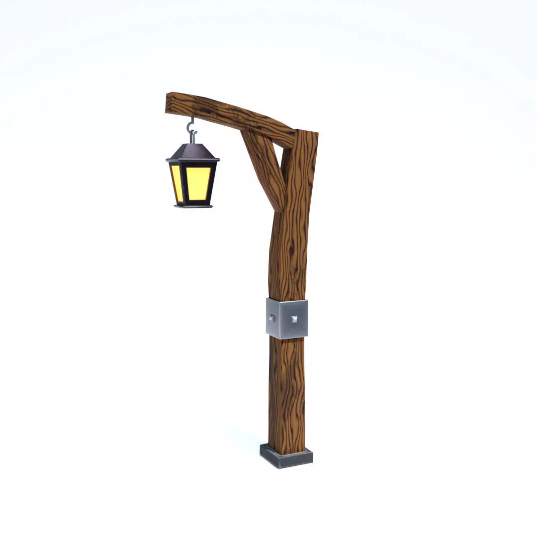 Stylized Street Light - Game Ready Asset Free low-poly 3D model