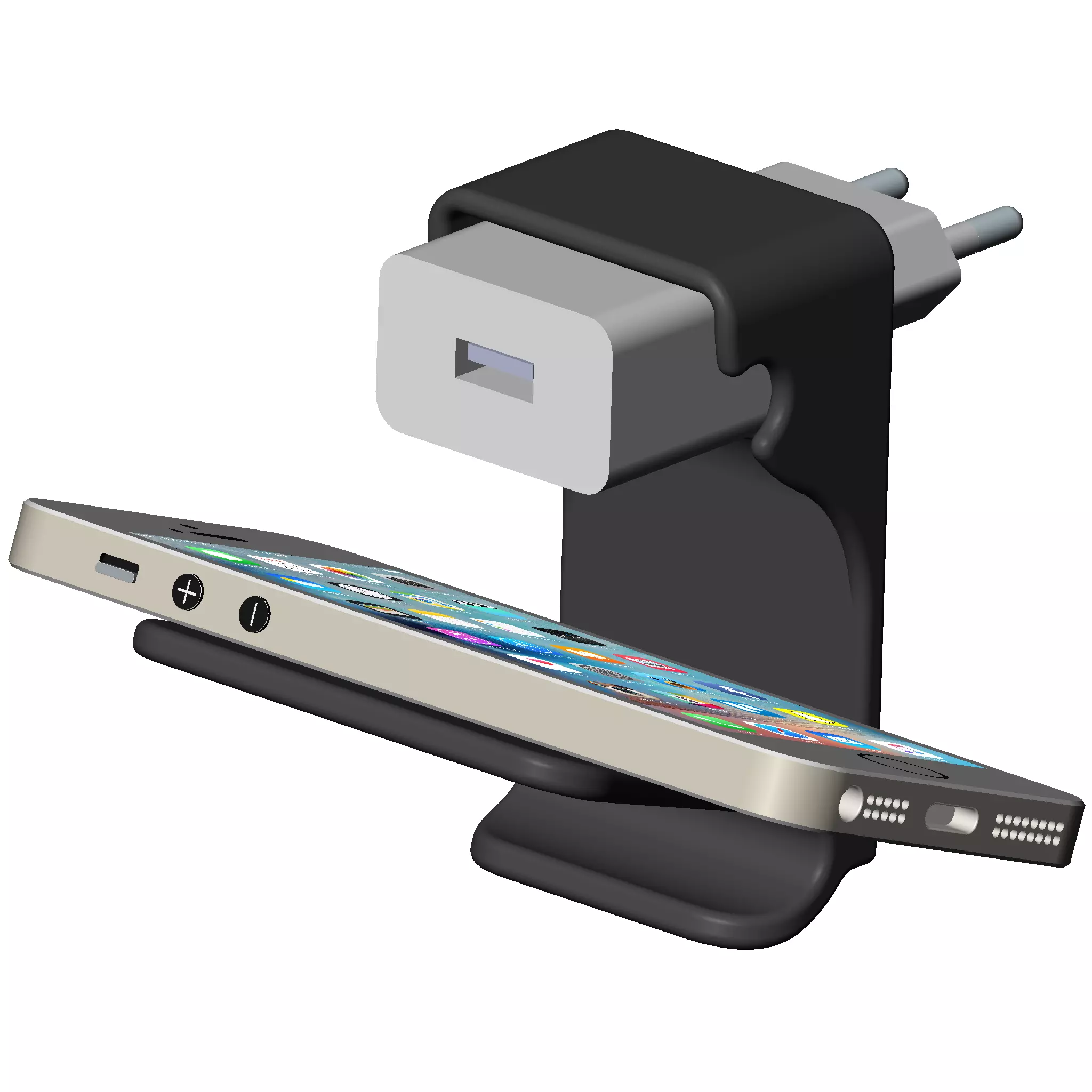 Multi Purpose Cell Phone Holder Stand 3d model 3D print model