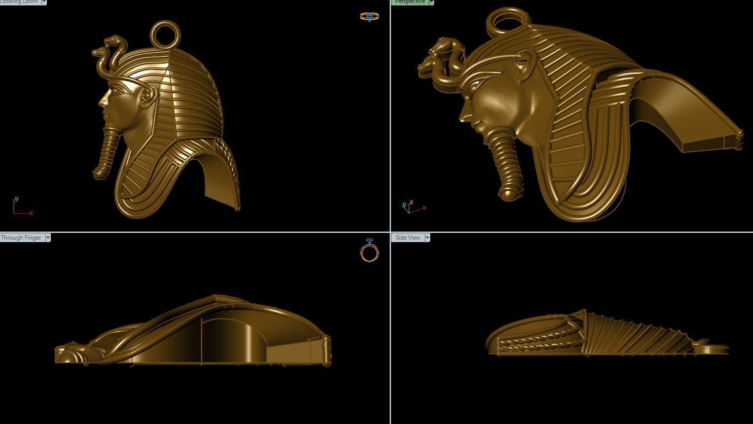 Pharaoh King Tut   3D print model_8
