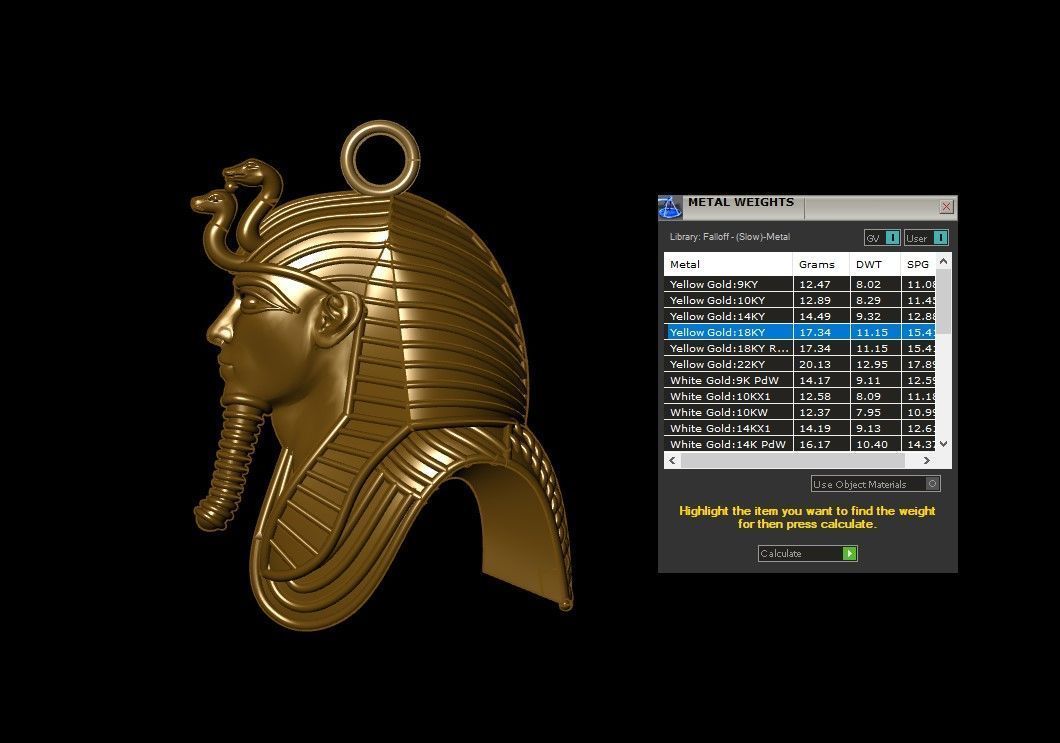 Pharaoh King Tut   3D print model_4