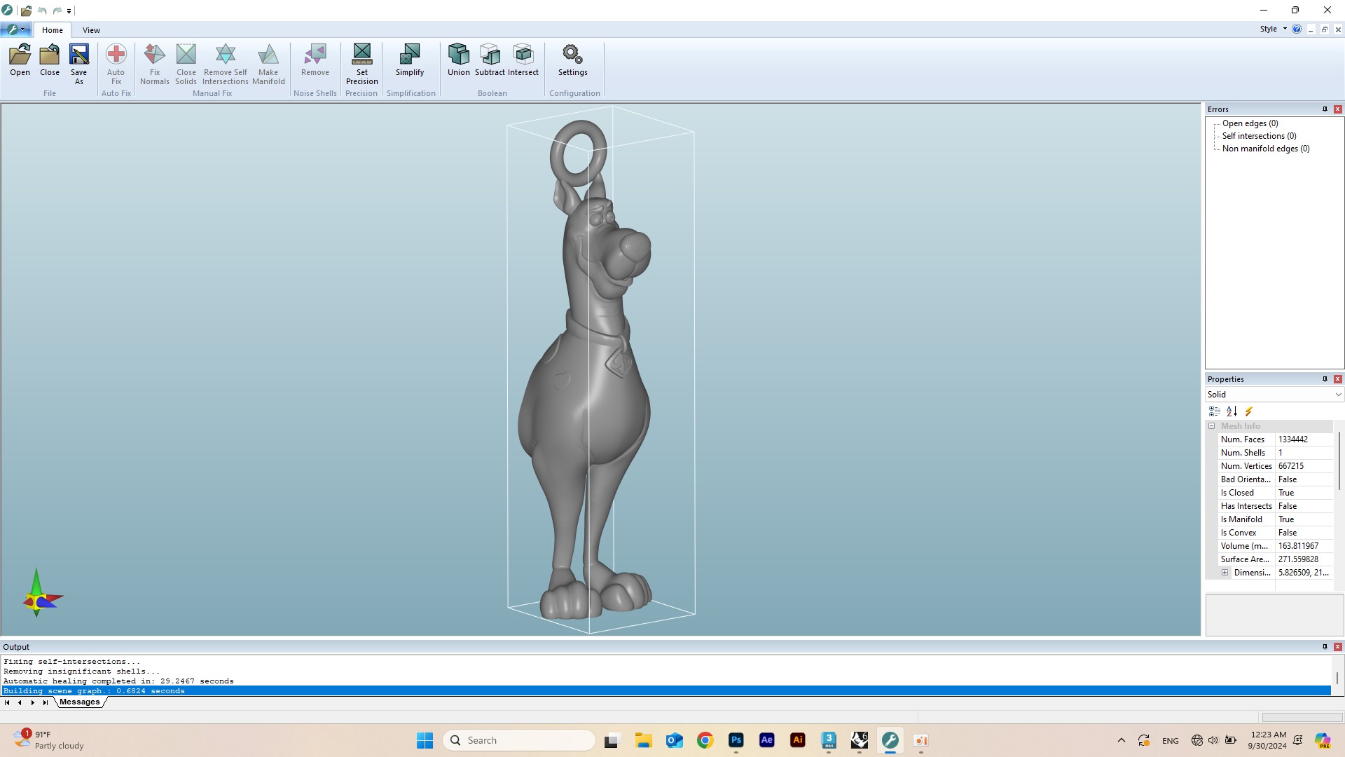 Scooby Doo dog pendant jewelry gold 3D print model_5