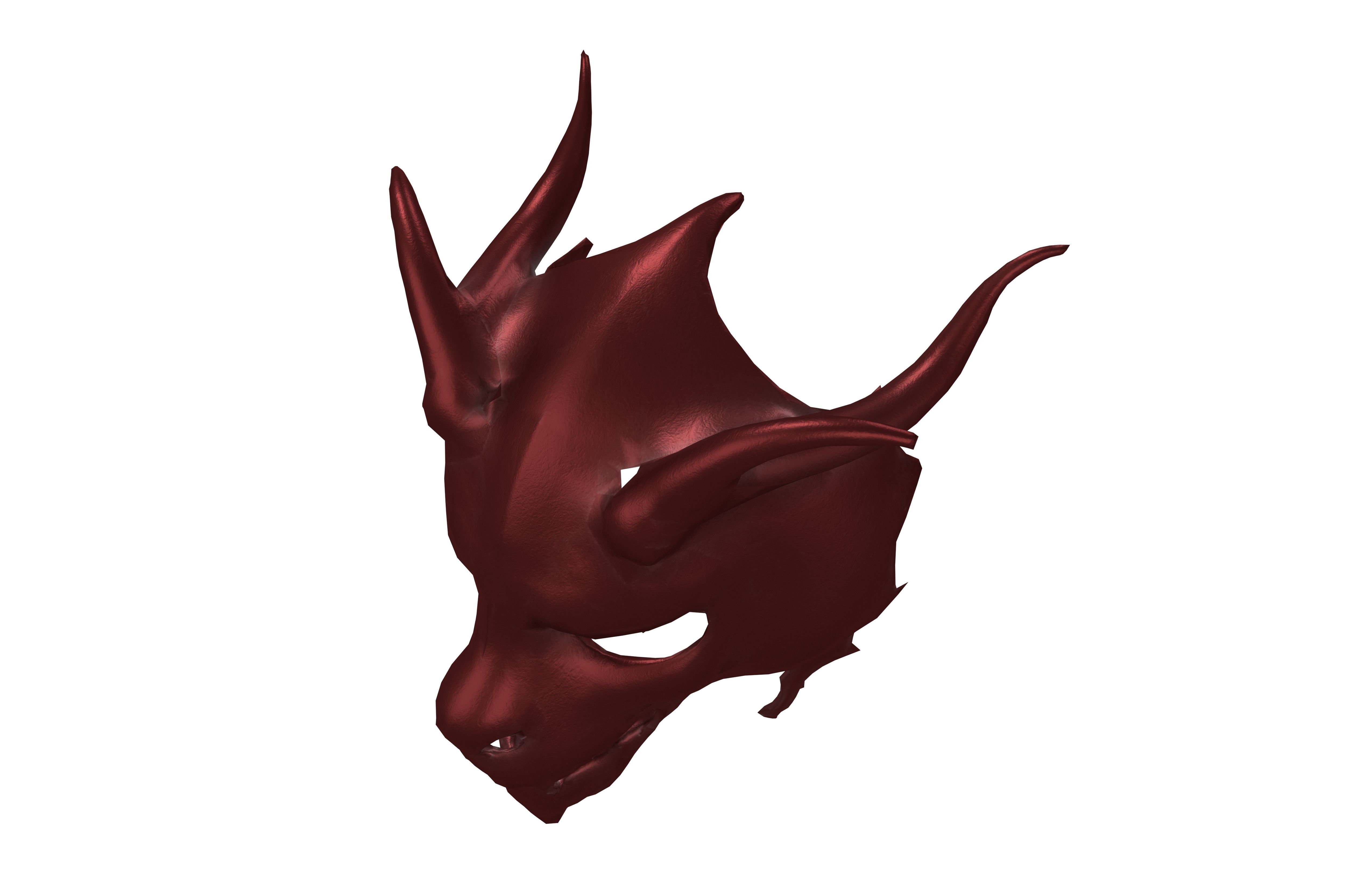 Oriental Dragon Mask v1 001 Low-poly 3D model_2