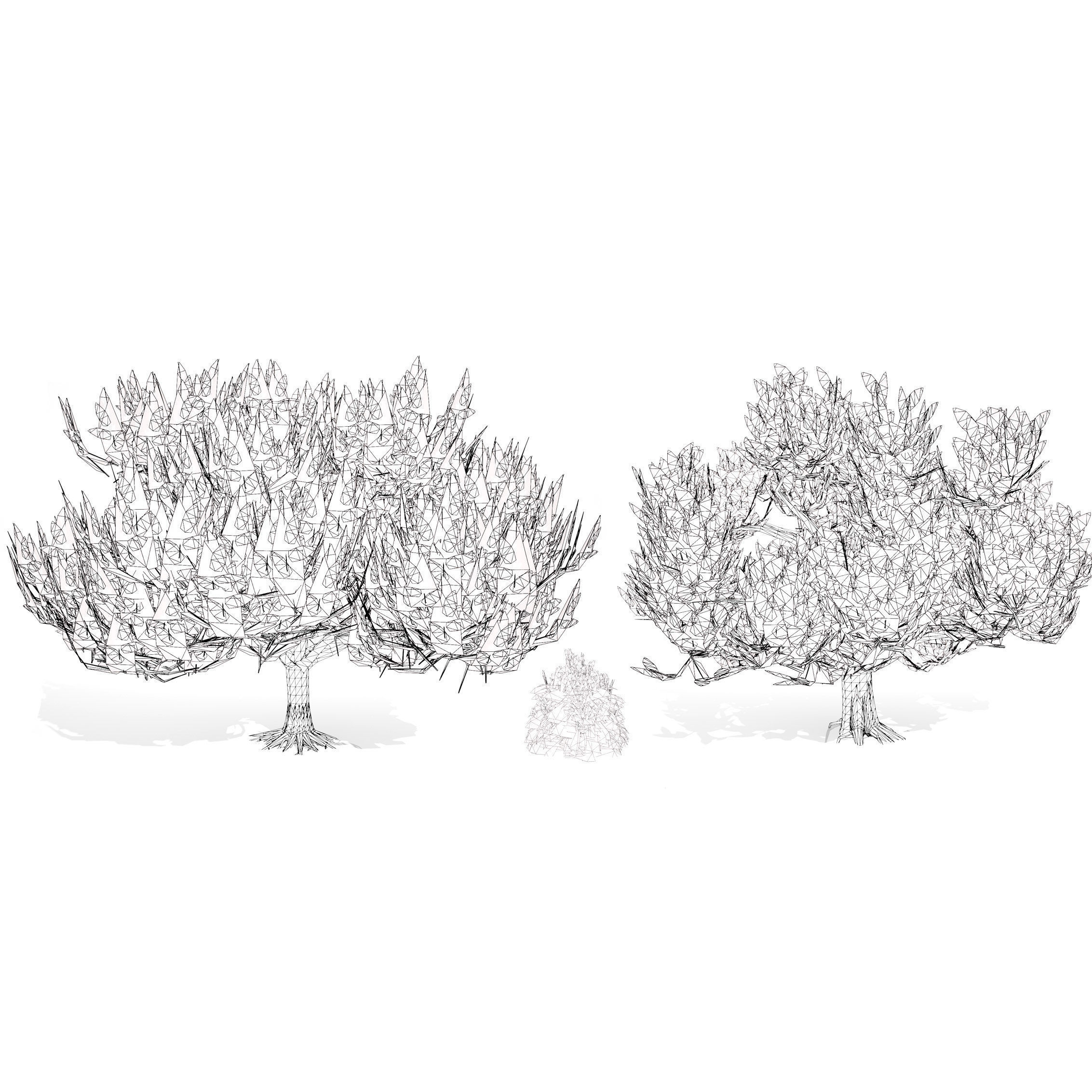 Pine Tree Pack Low-poly 3D model_7