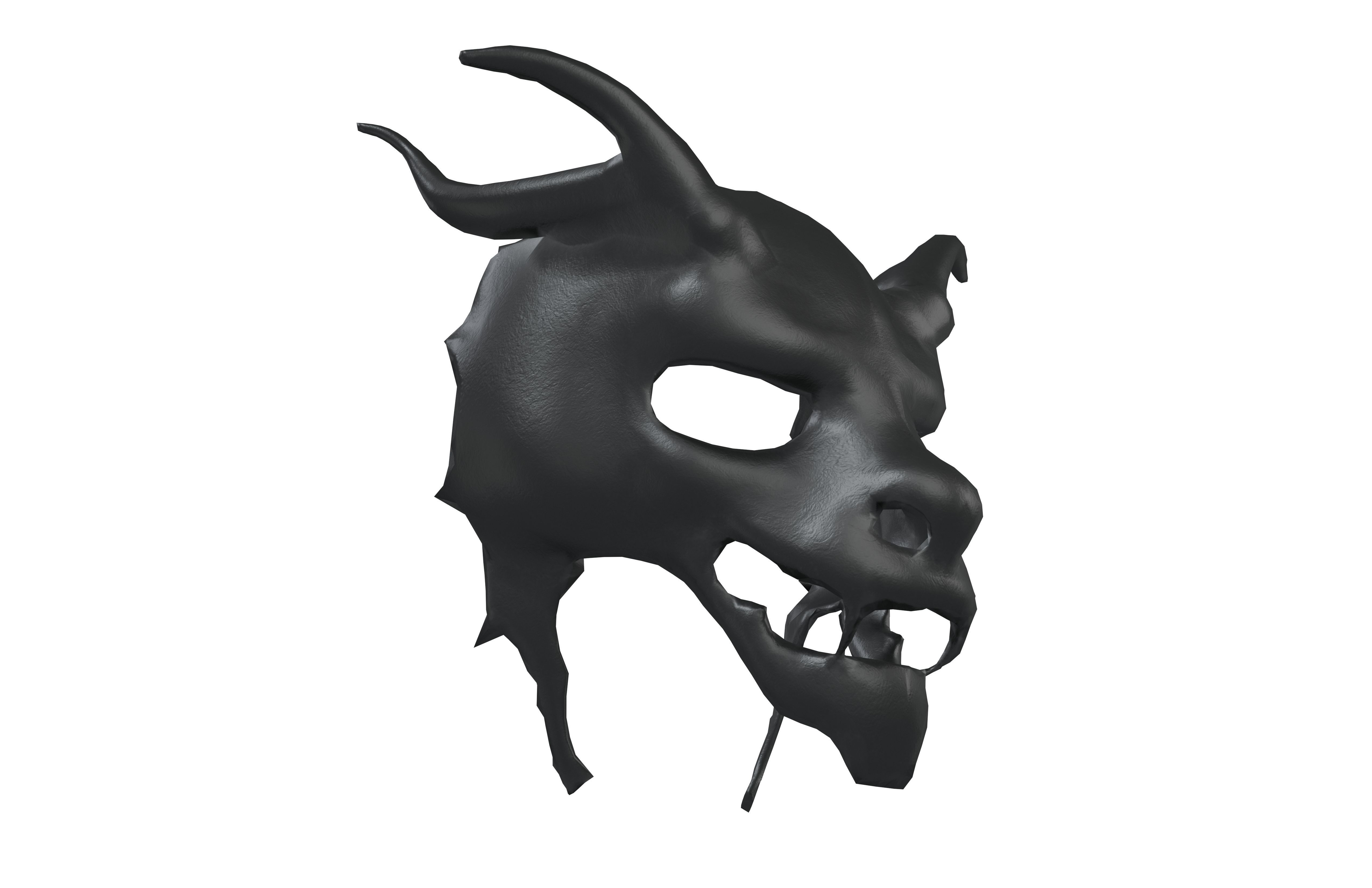Oriental Dragon Mask v1 003 Low-poly 3D model_3