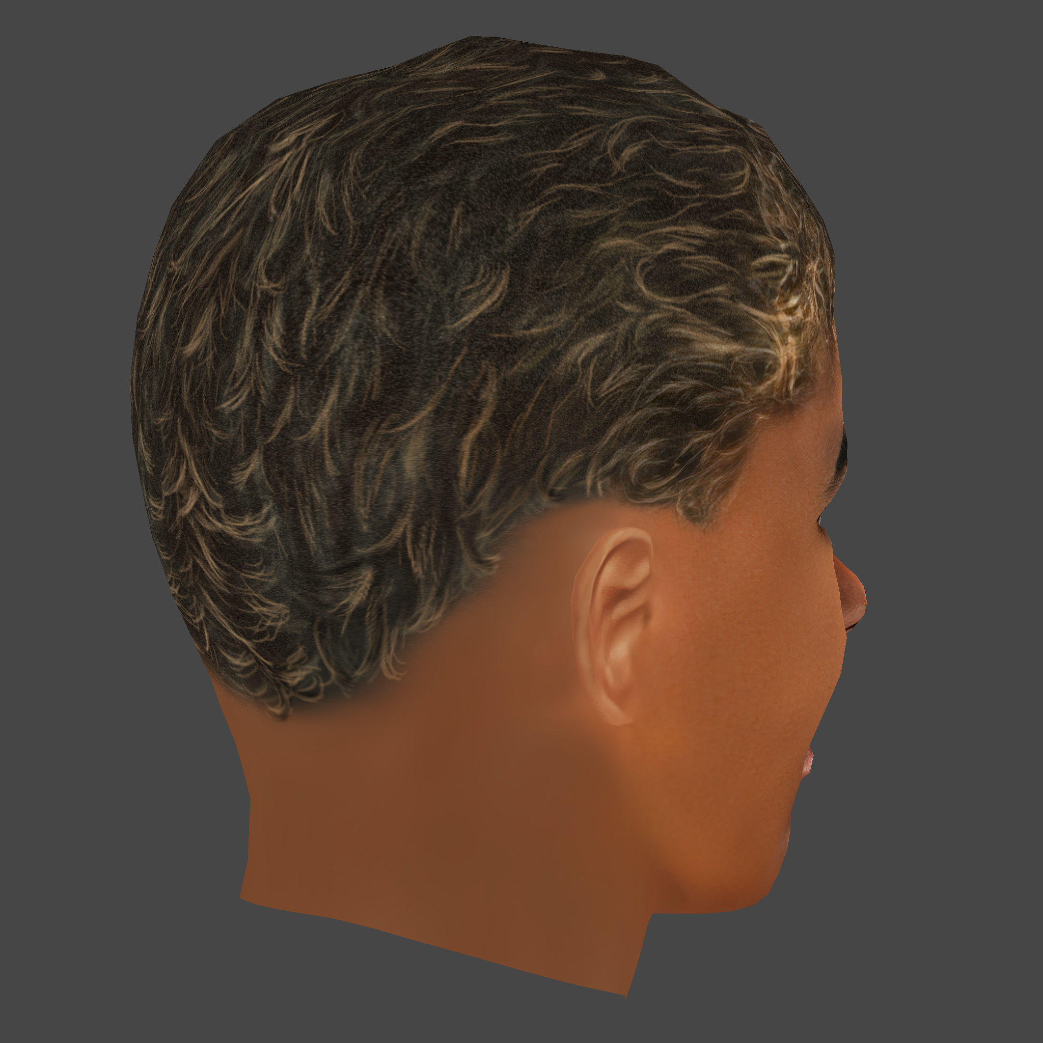 Lamine Yamal Head - Low poly head for game Low-poly 3D model_3
