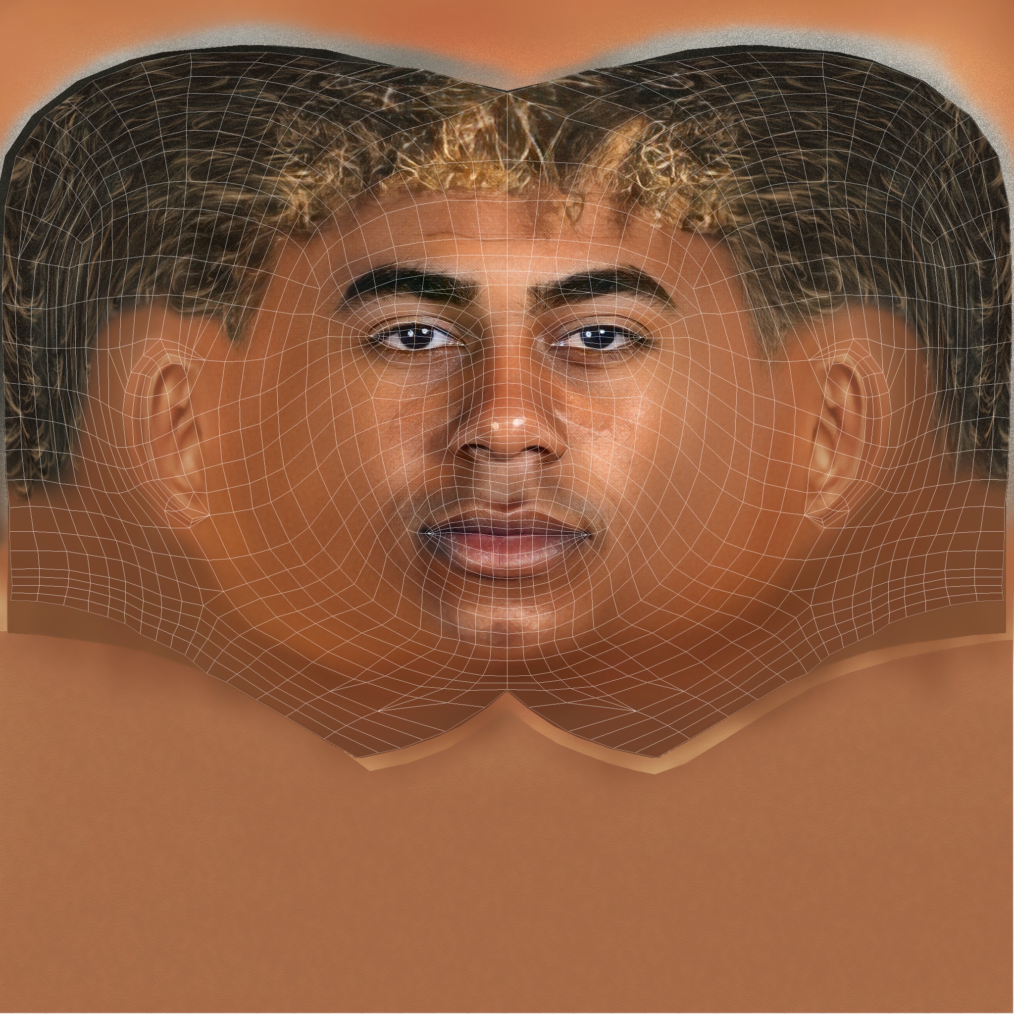 Lamine Yamal Head - Low poly head for game Low-poly 3D model_8