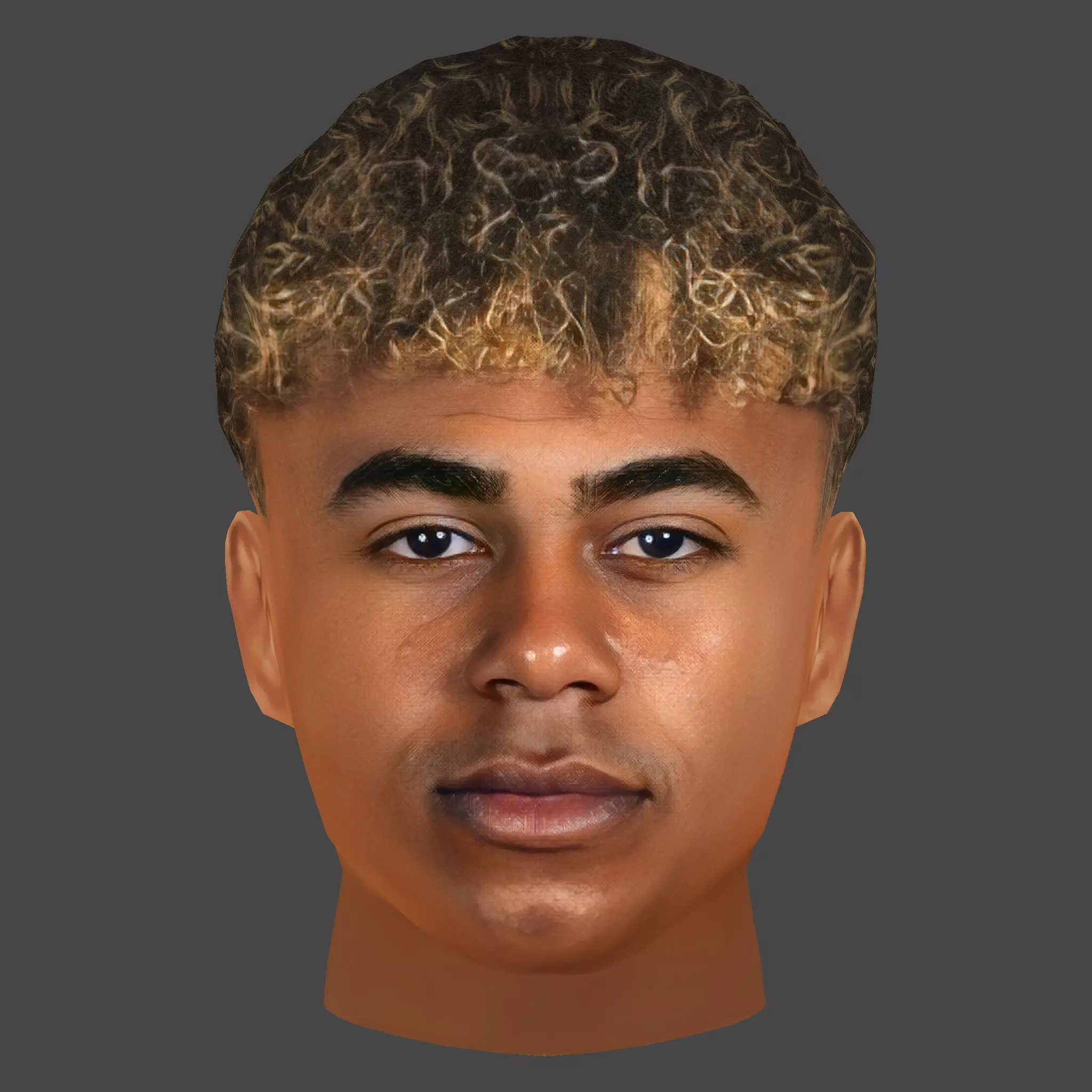 Lamine Yamal Head - Low poly head for game Low-poly 3D model_0