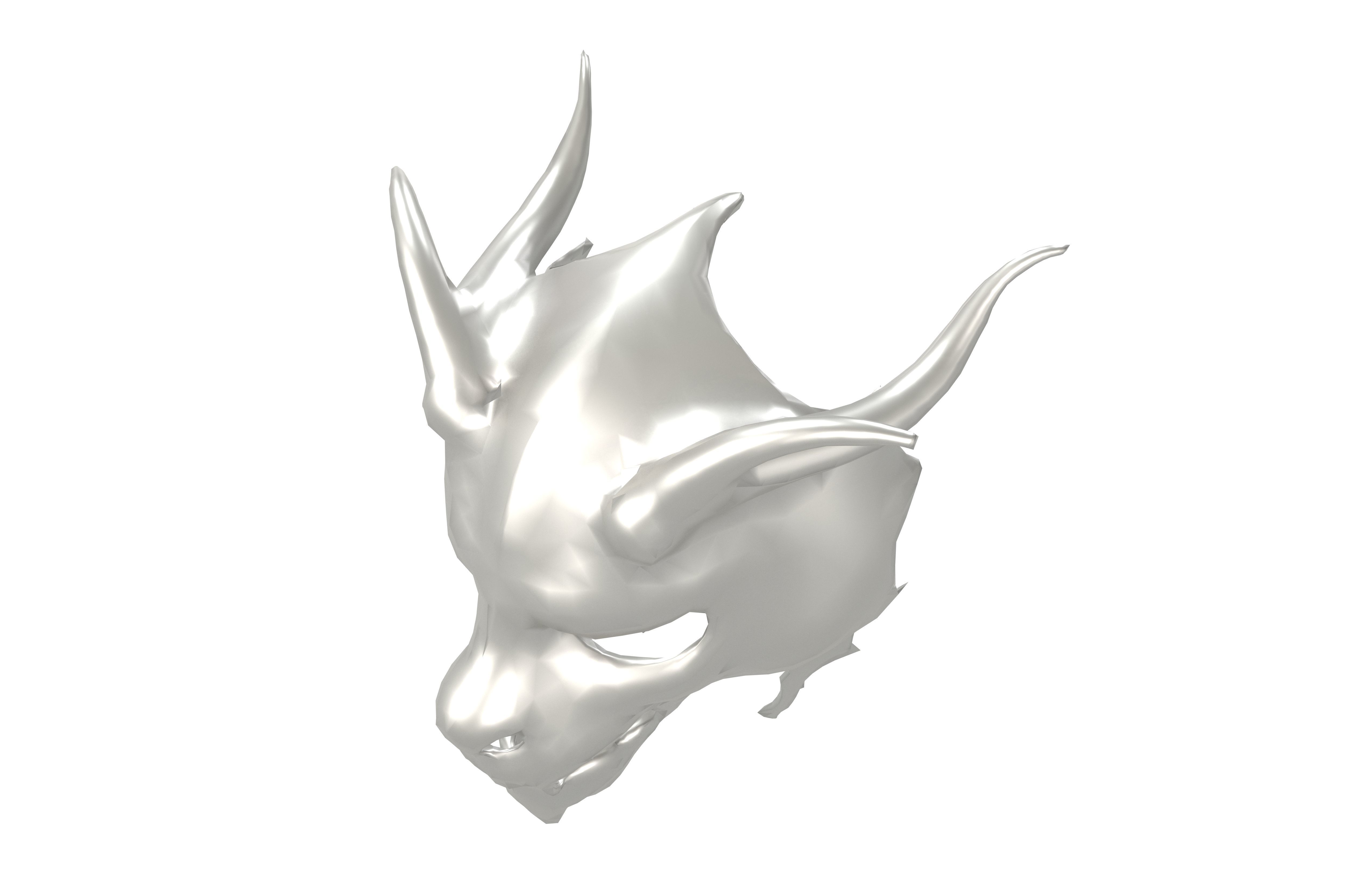 Oriental Dragon Mask v1 005 Low-poly 3D model_2