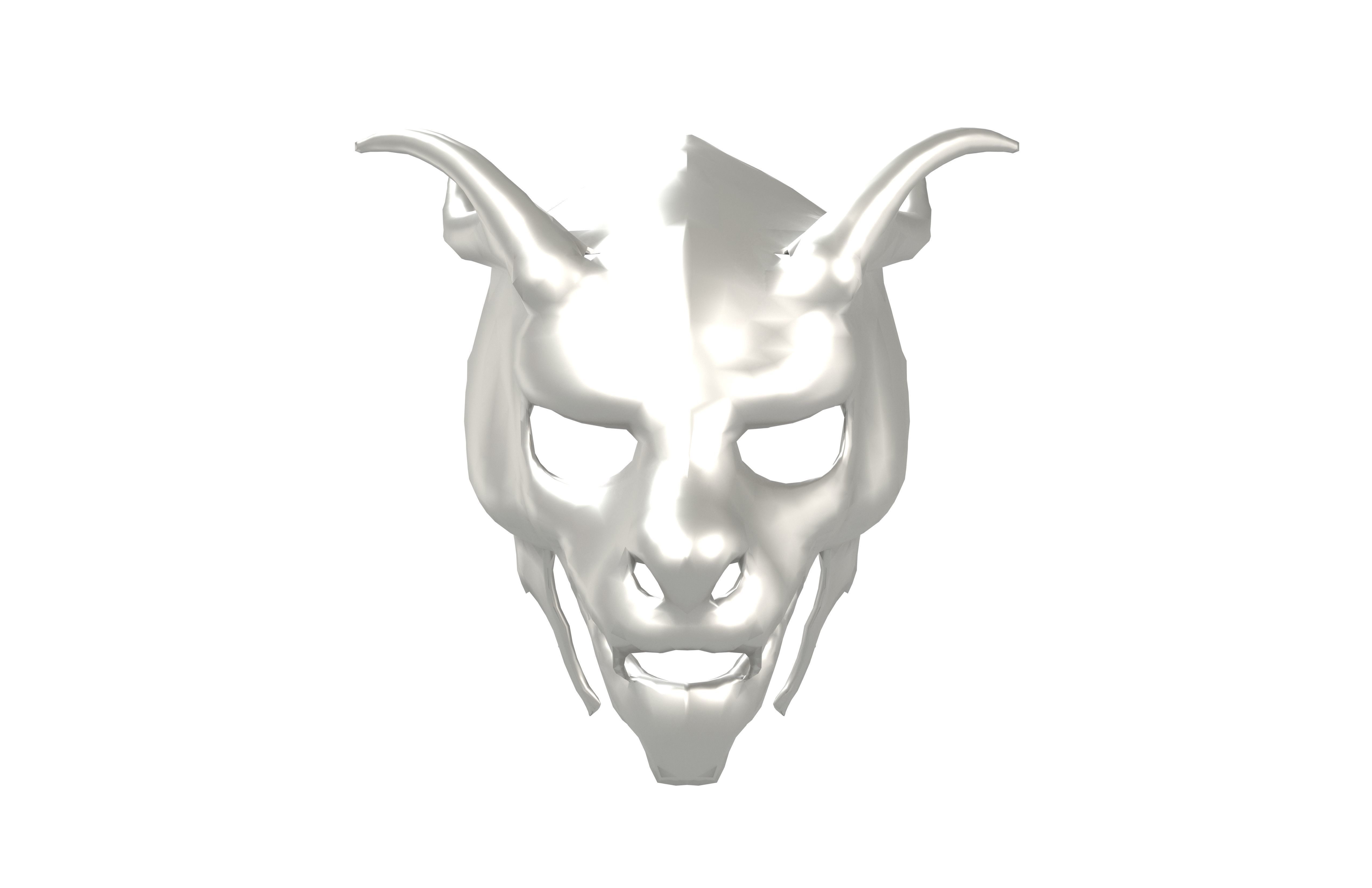 Oriental Dragon Mask v1 005 Low-poly 3D model_1