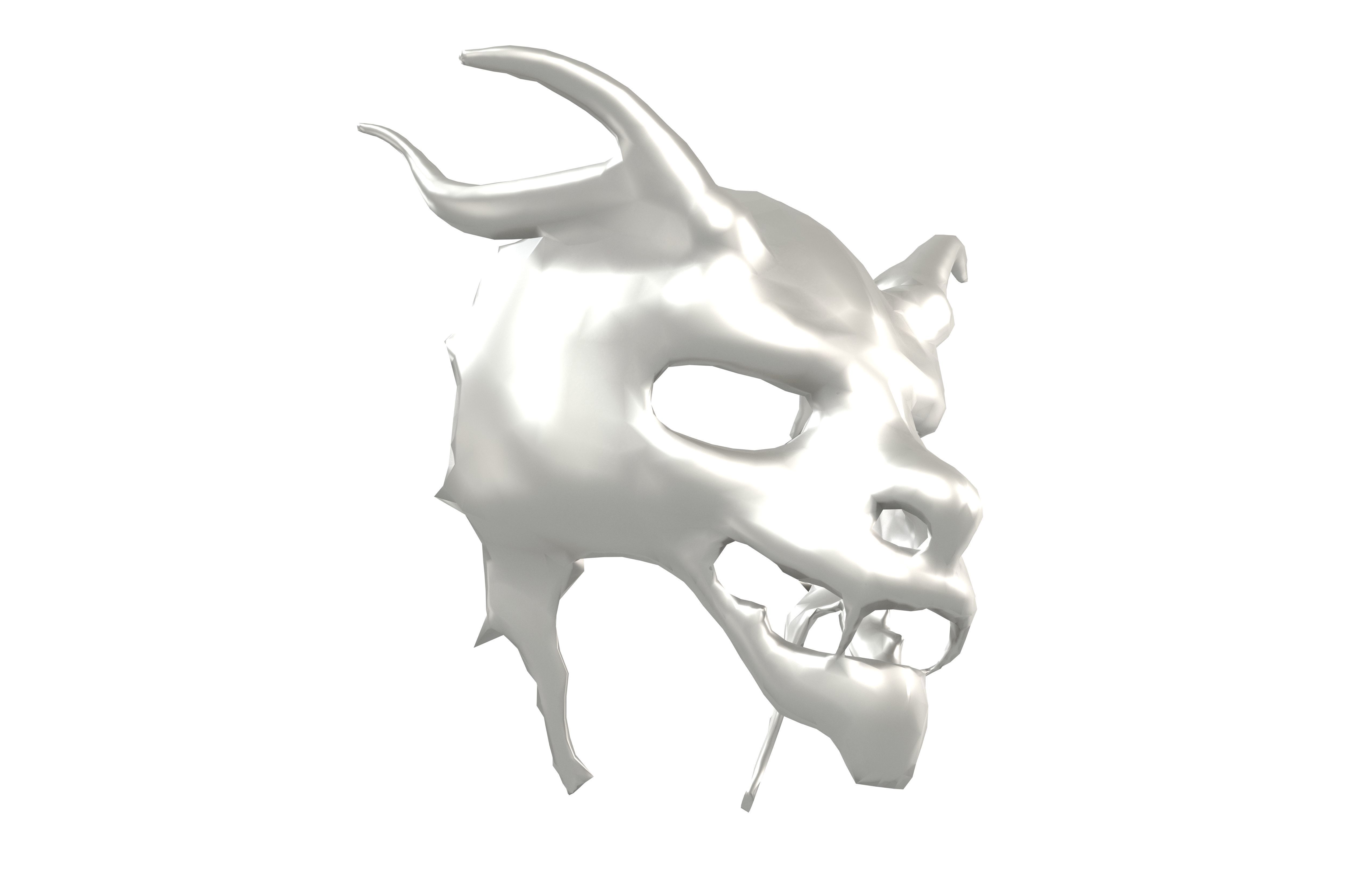 Oriental Dragon Mask v1 005 Low-poly 3D model_3