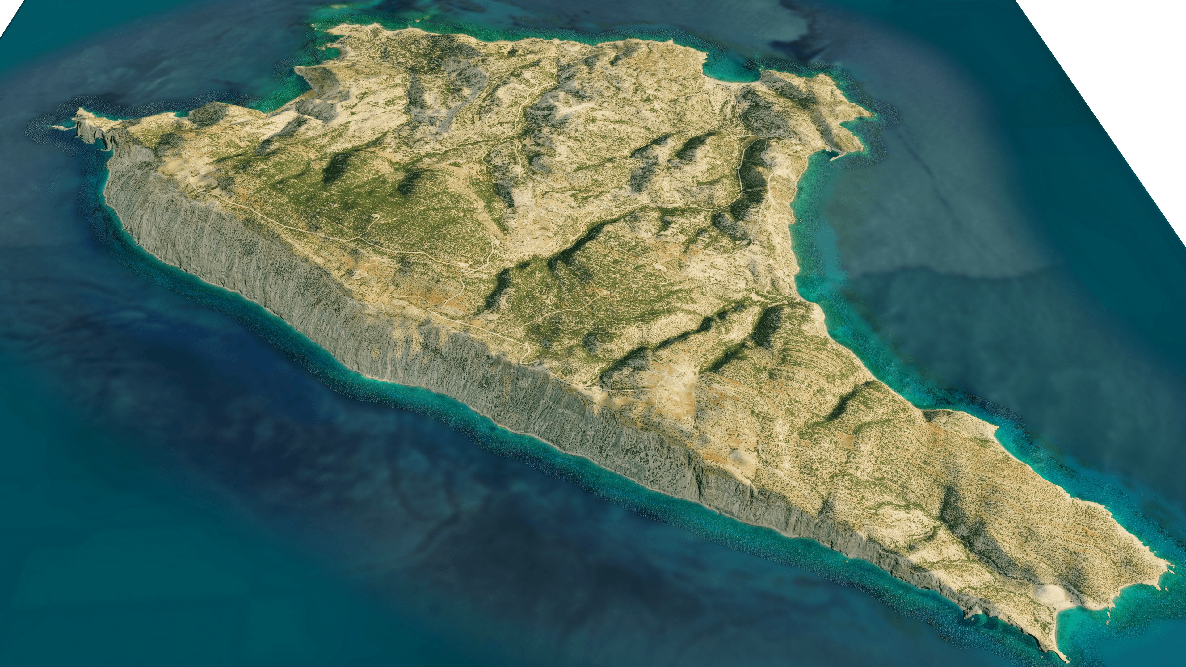 Gavdos island 3d model terrain 3D model_3