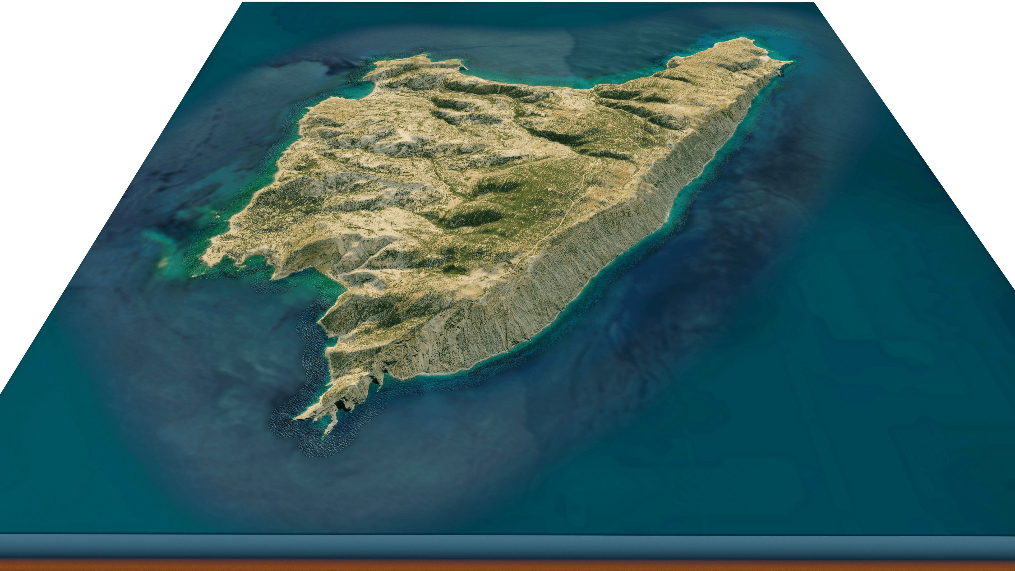 Gavdos island 3d model terrain 3D model_1