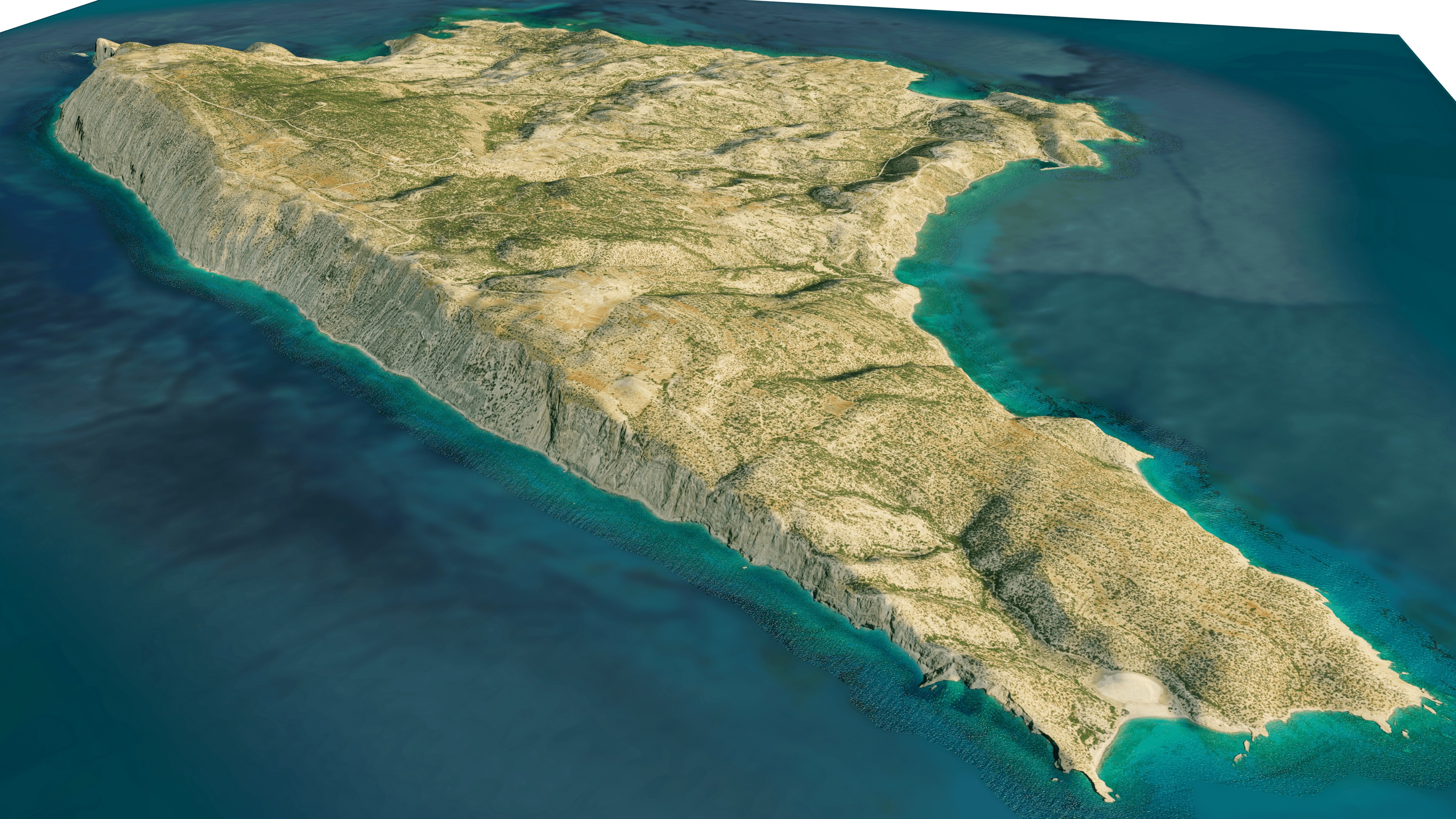 Gavdos island 3d model terrain 3D model_5