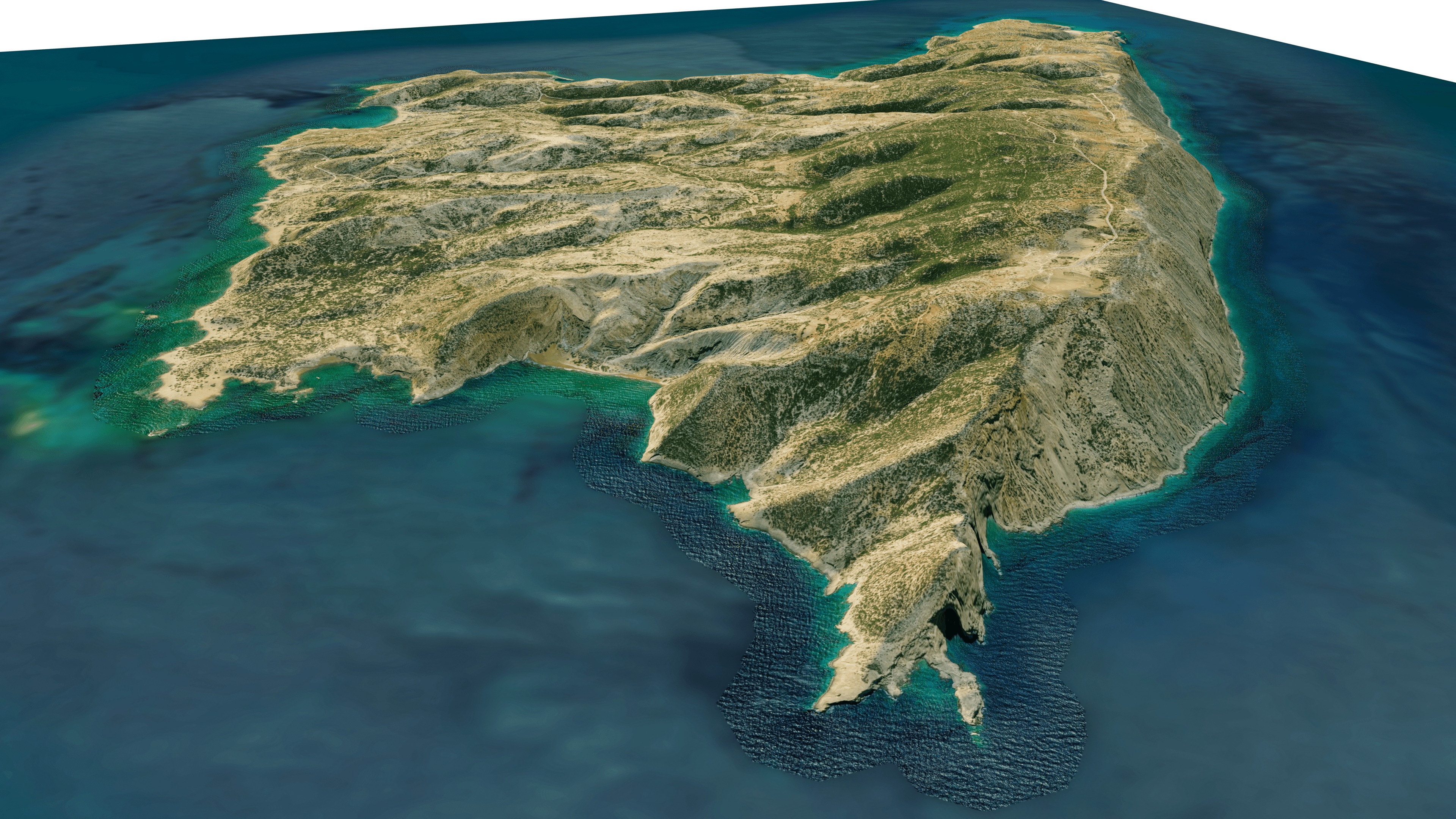 Gavdos island 3d model terrain 3D model_8