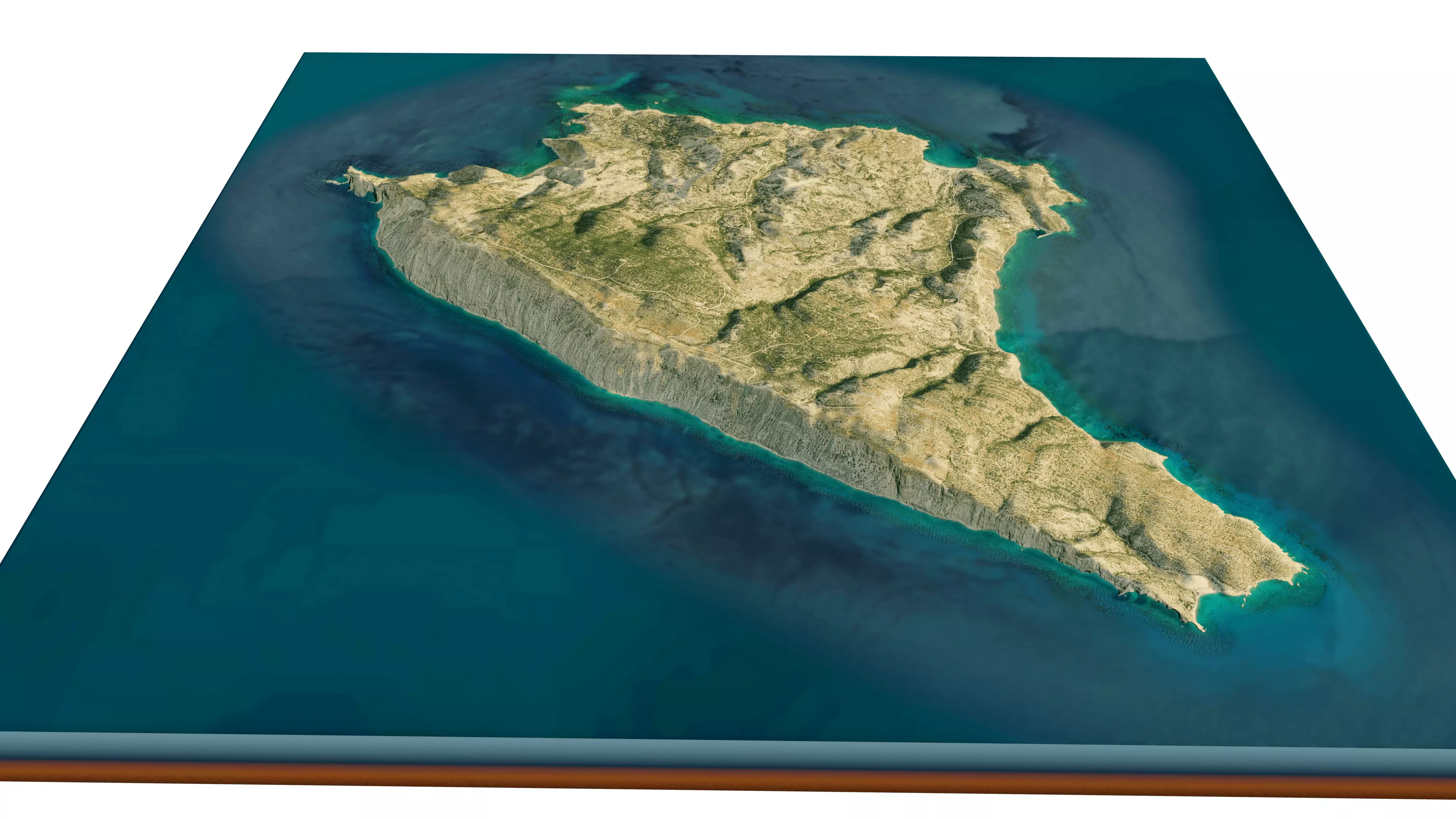 Gavdos island 3d model terrain 3D model_0