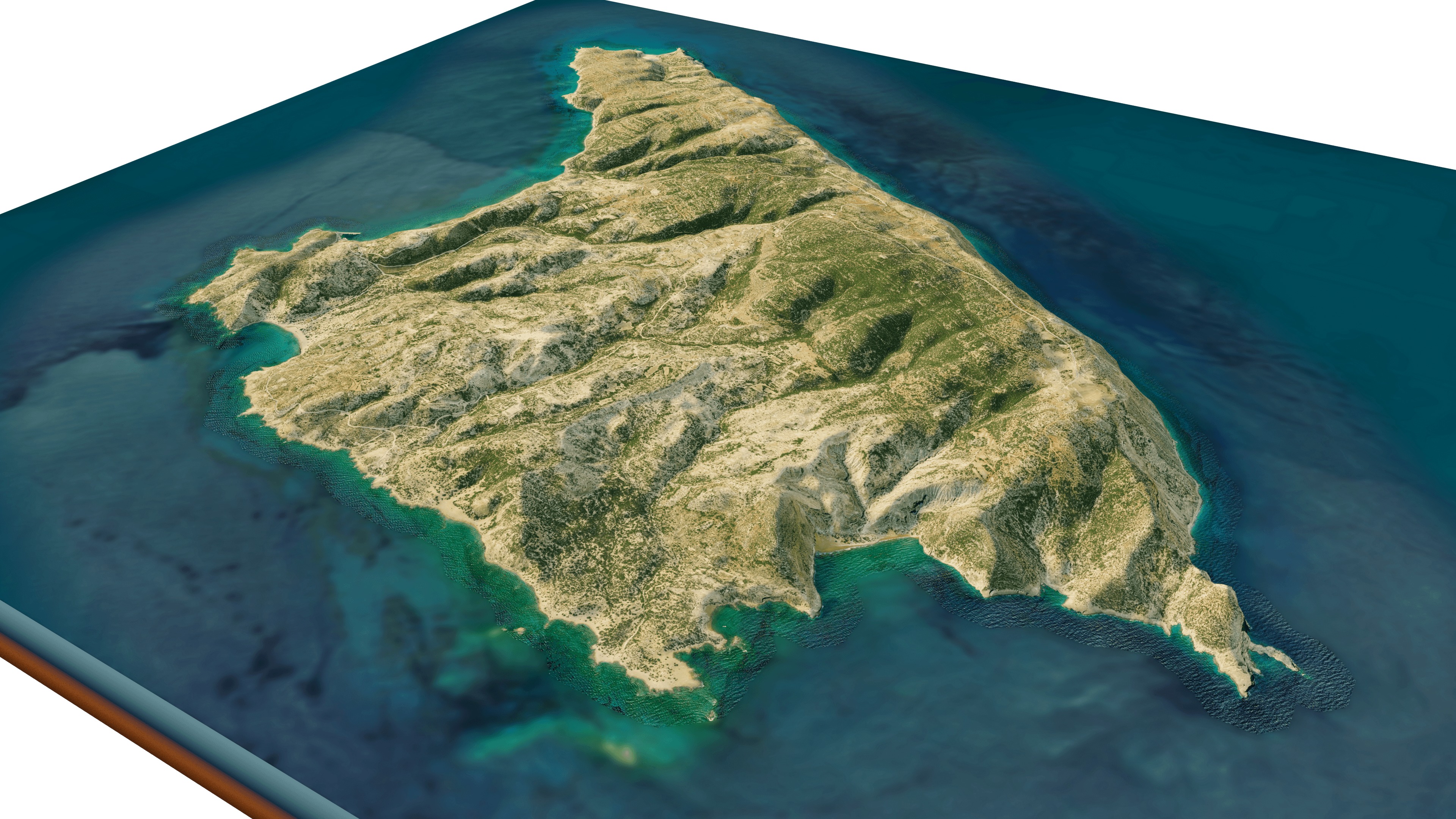 Gavdos island 3d model terrain 3D model_2