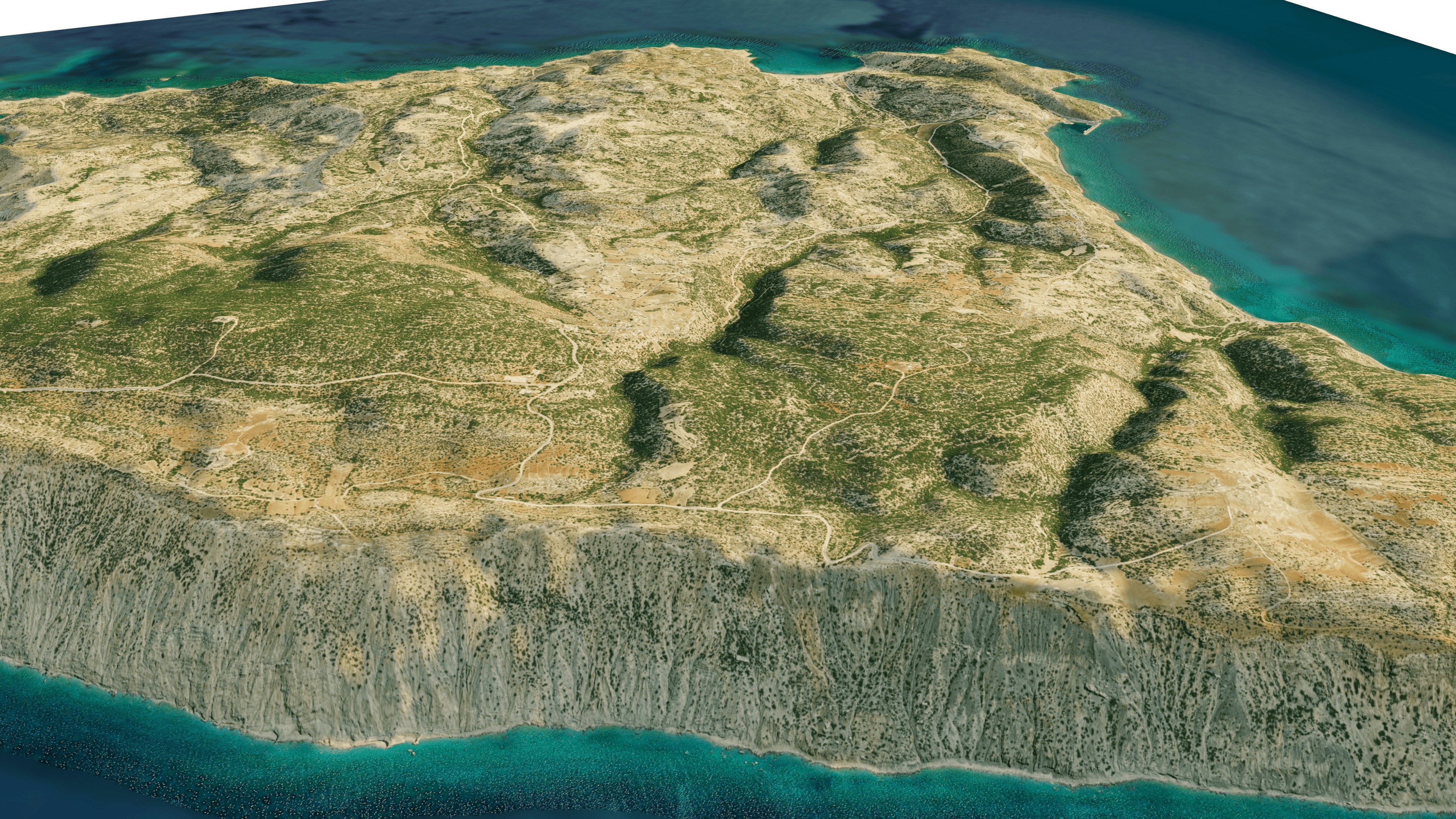 Gavdos island 3d model terrain 3D model_6
