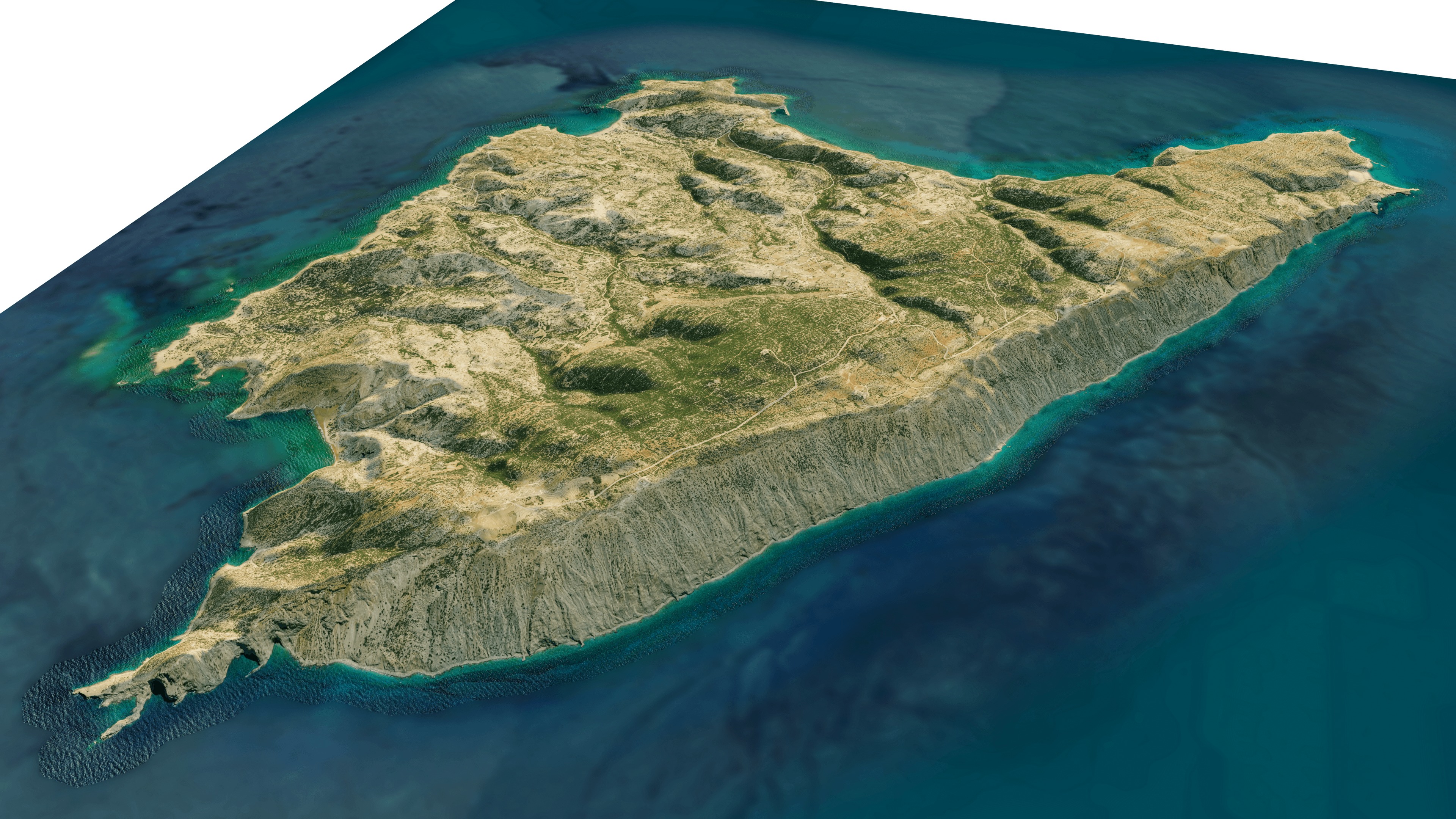 Gavdos island 3d model terrain 3D model_4