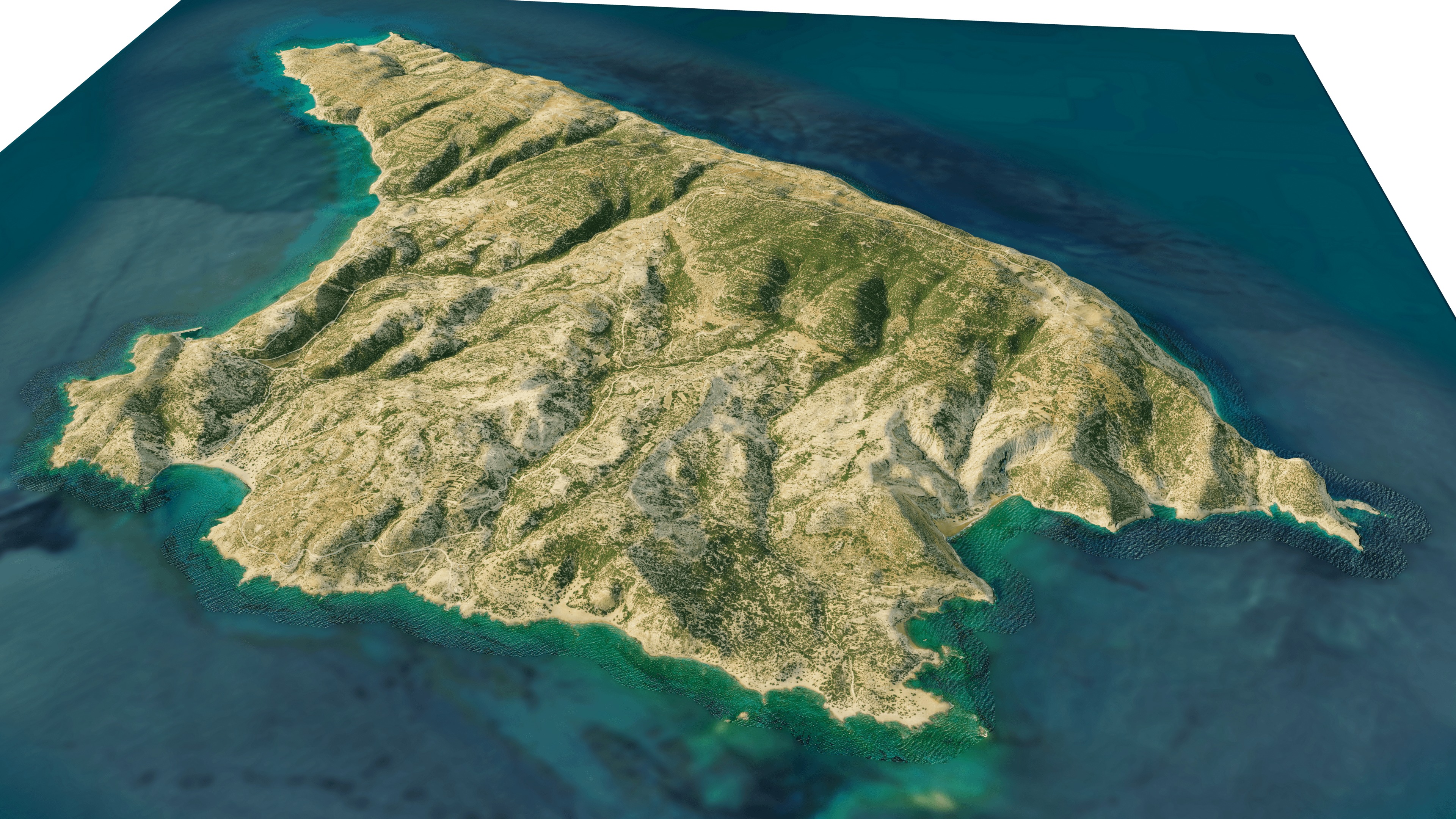 Gavdos island 3d model terrain 3D model_7