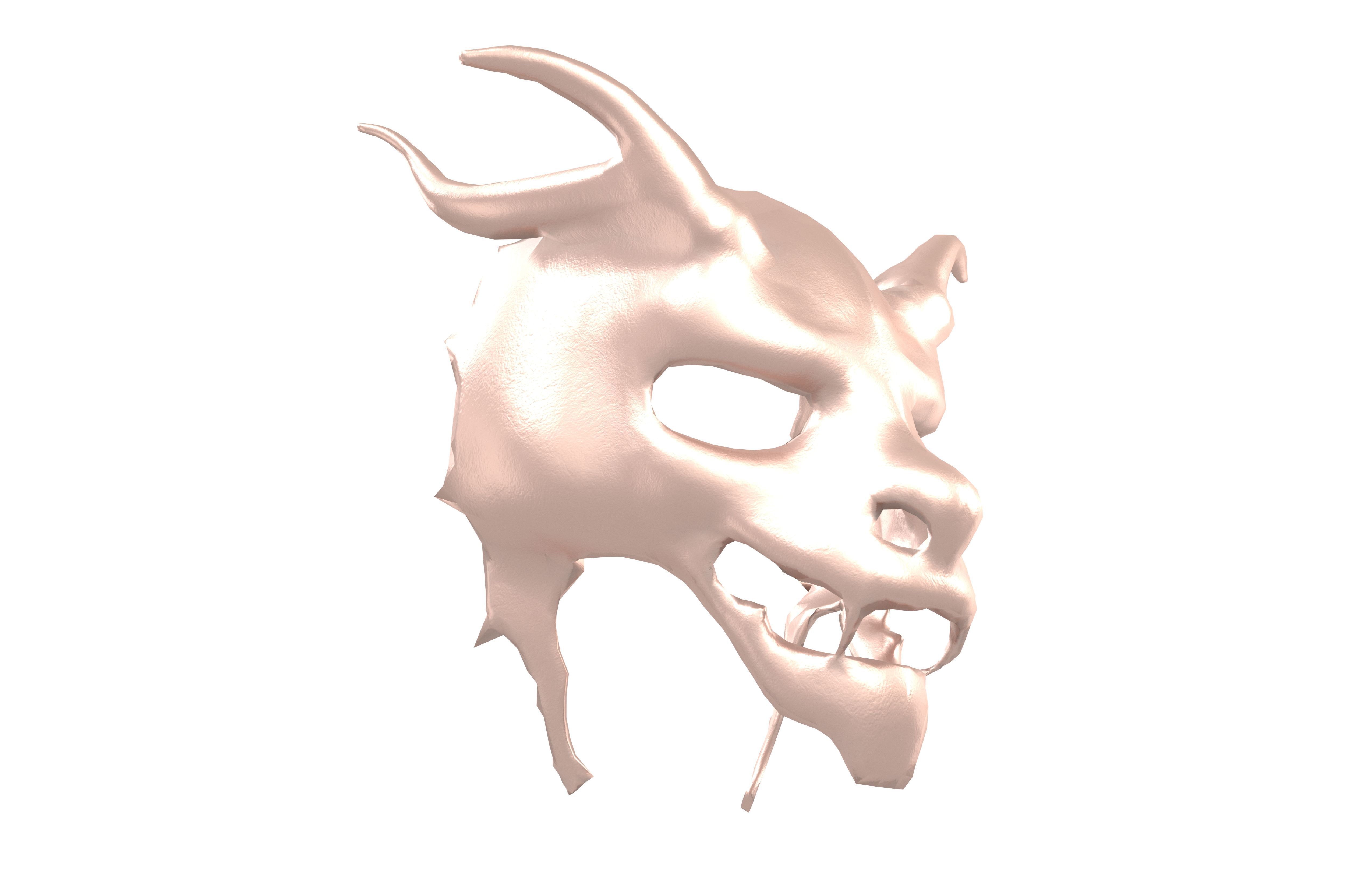 Oriental Dragon Mask v1 006 Low-poly 3D model_3