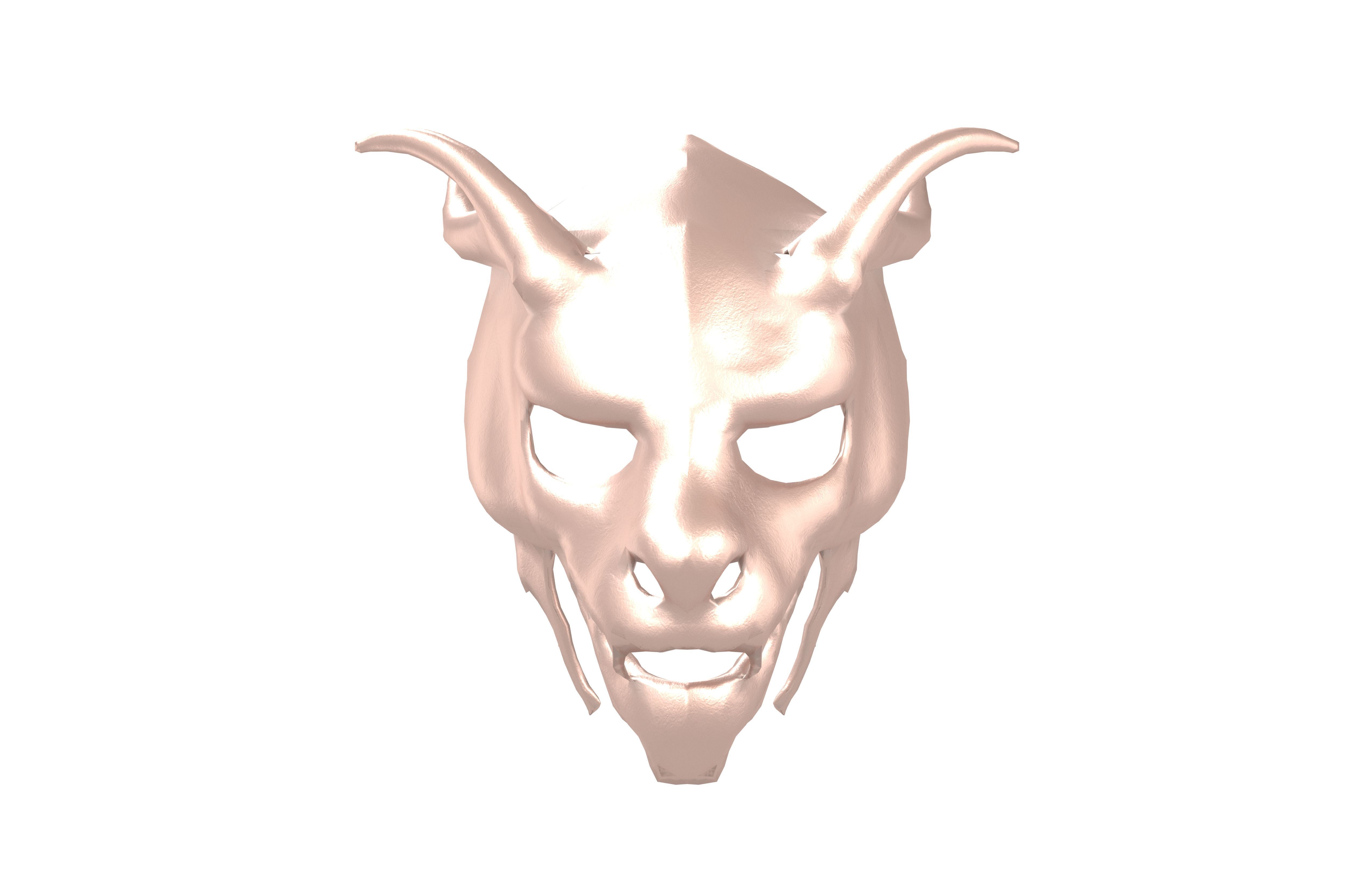 Oriental Dragon Mask v1 006 Low-poly 3D model_1
