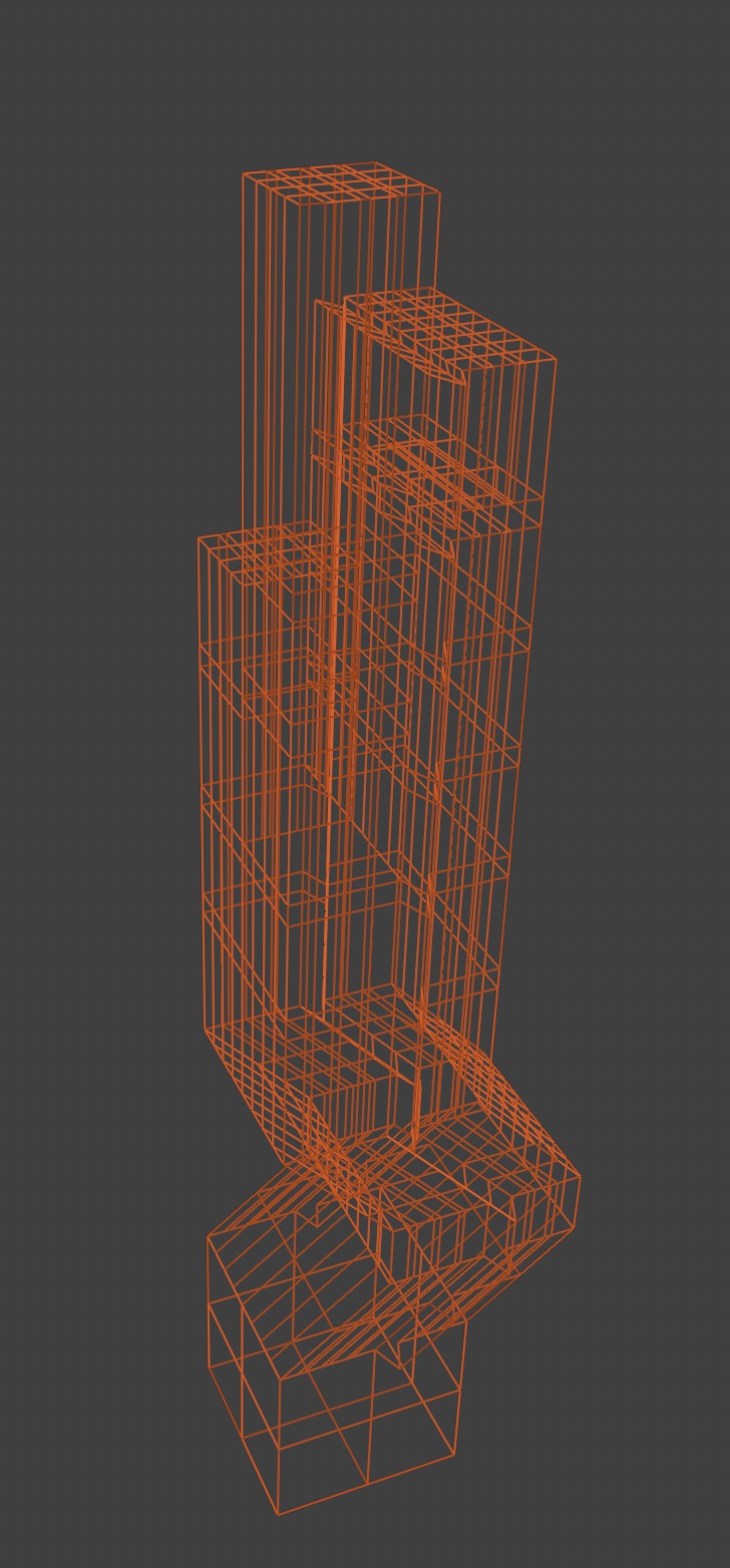 futuristic Skyscraper city skyline filler building standalone  3D model_5