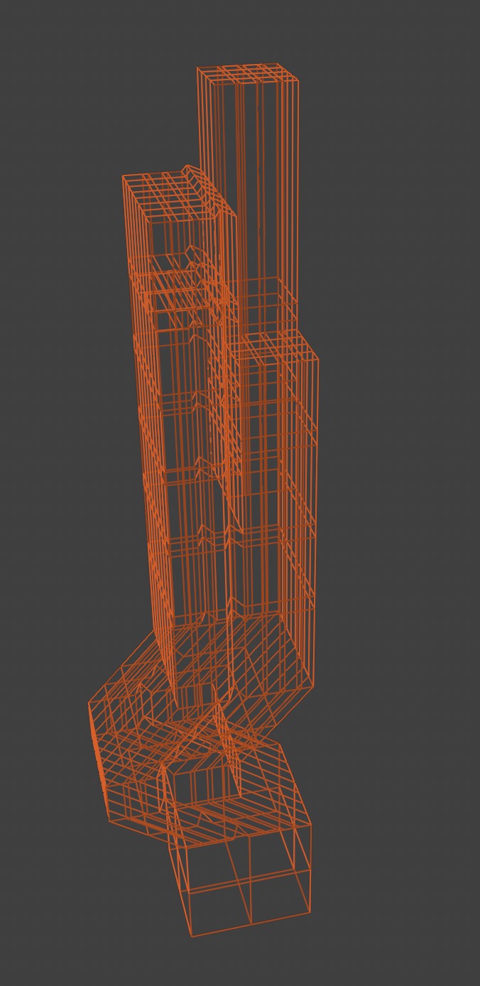 futuristic Skyscraper city skyline filler building standalone  3D model_4