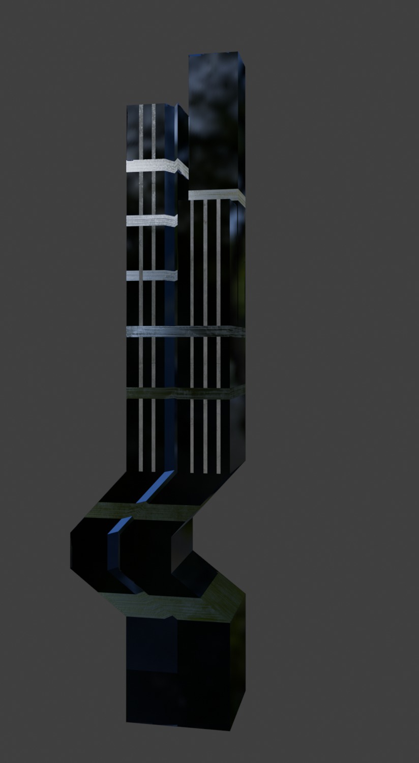 futuristic Skyscraper city skyline filler building standalone  3D model_2