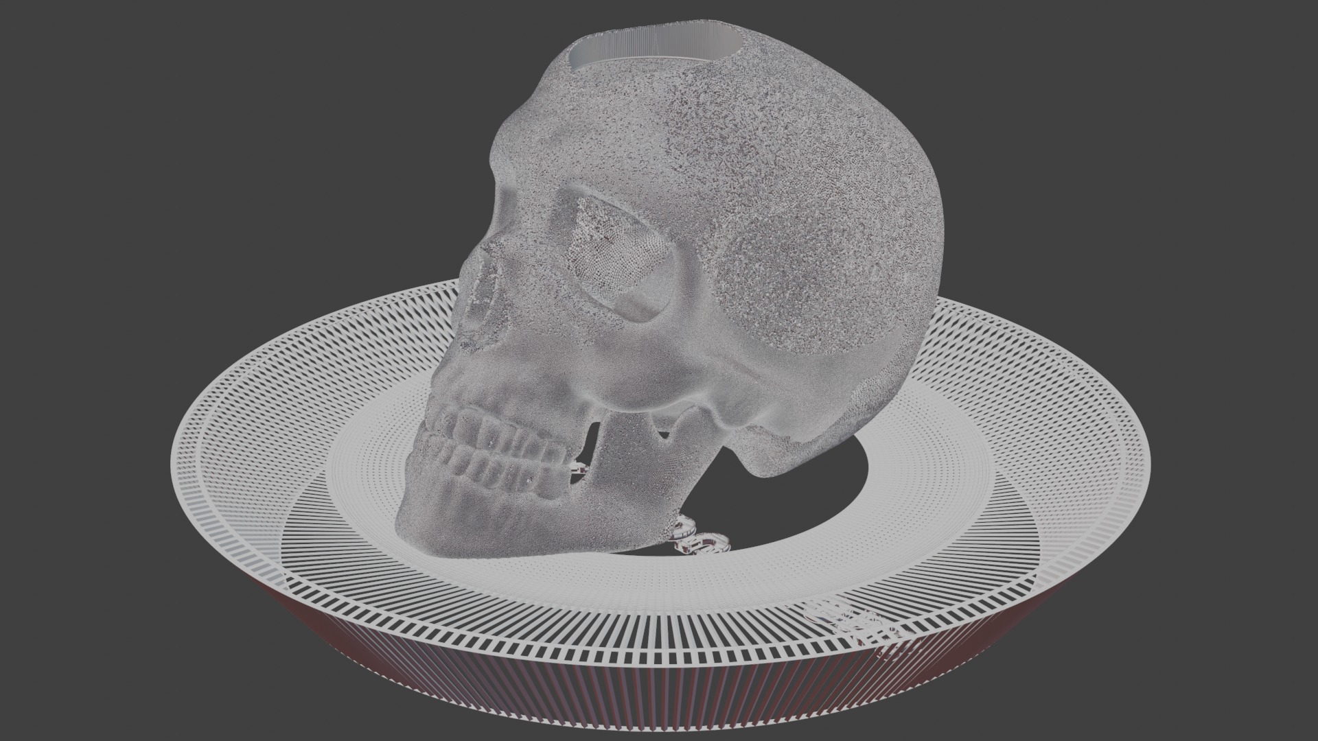 Skull Candle Holder 22mmCandle 3D model_5