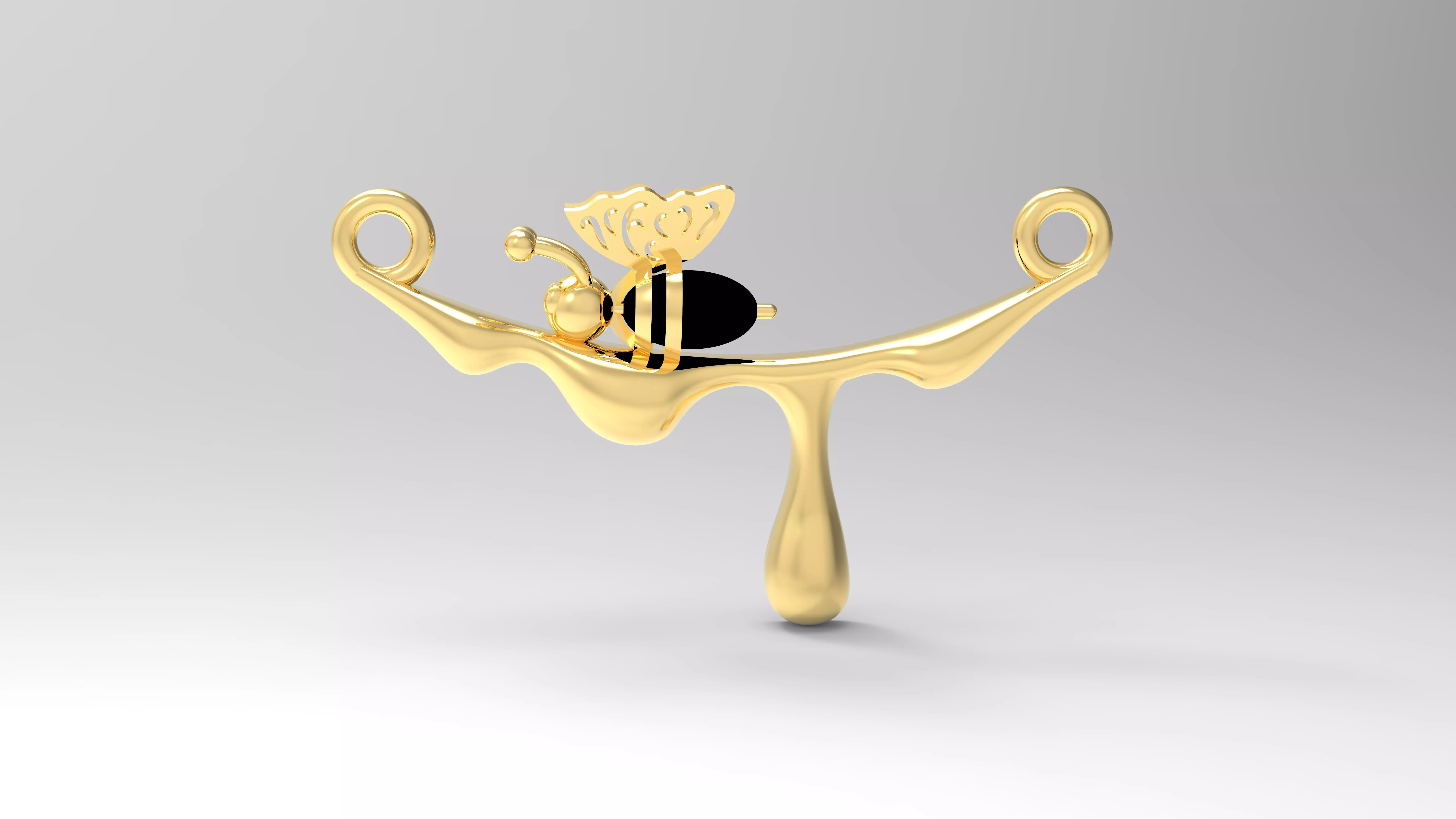 bee pendent Free 3D print model
