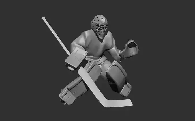 M5 pro hockey goalie default pose 3D print model