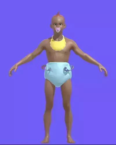 Baby Character  Low-poly 3D model