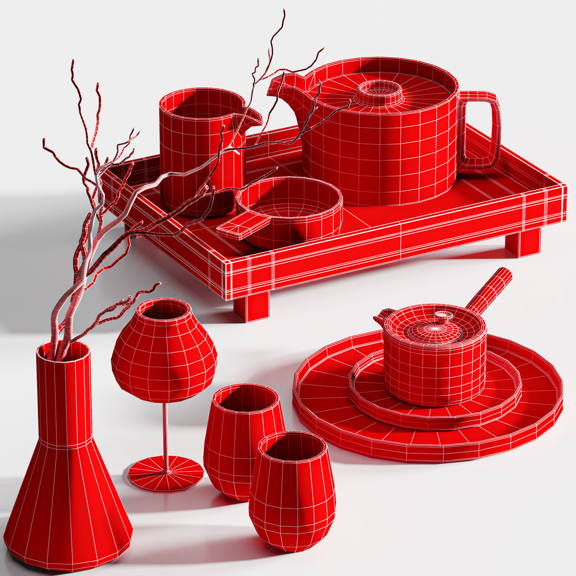 Tableware set02 3D model_4
