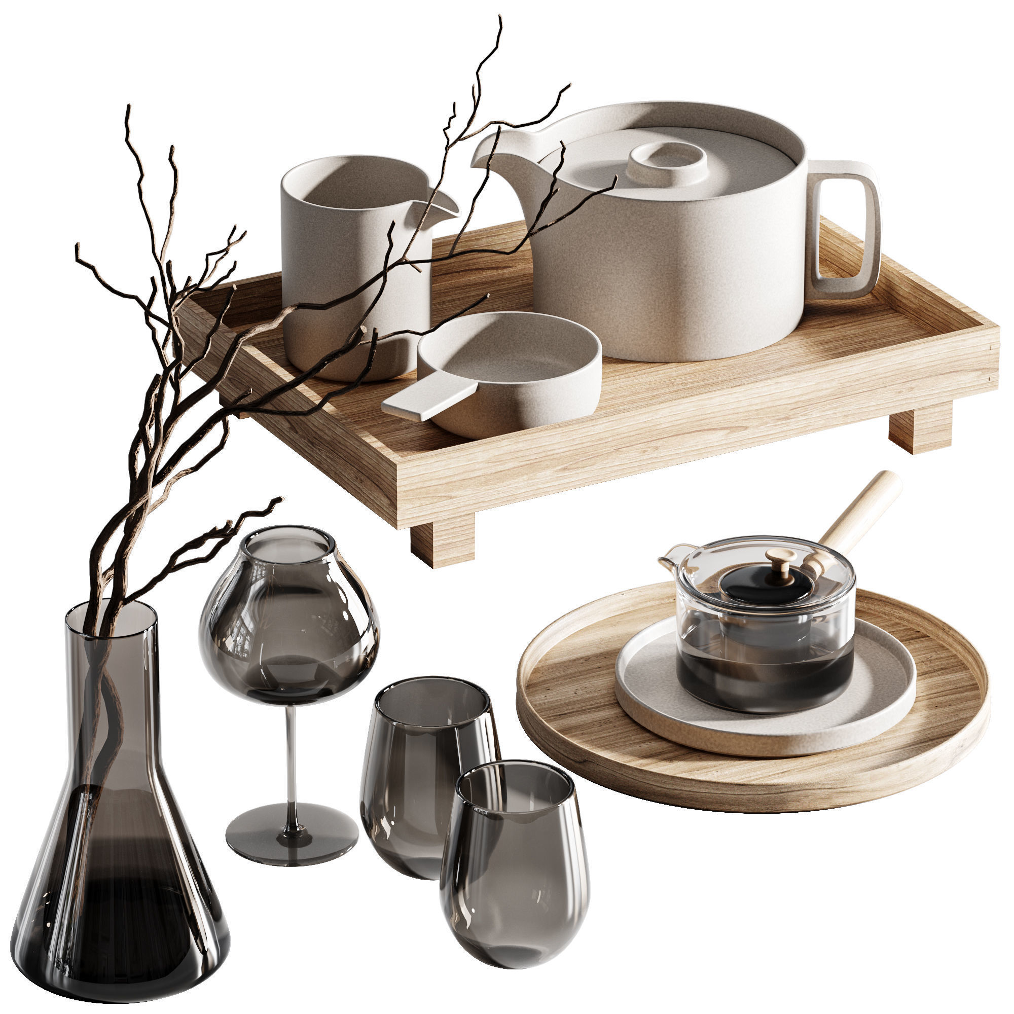 Tableware set02 3D model_1