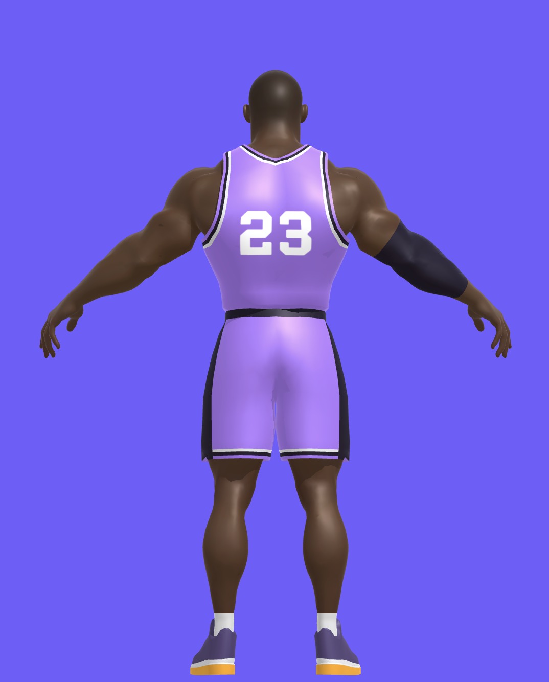 BasketBall Character Low-poly 3D model_4