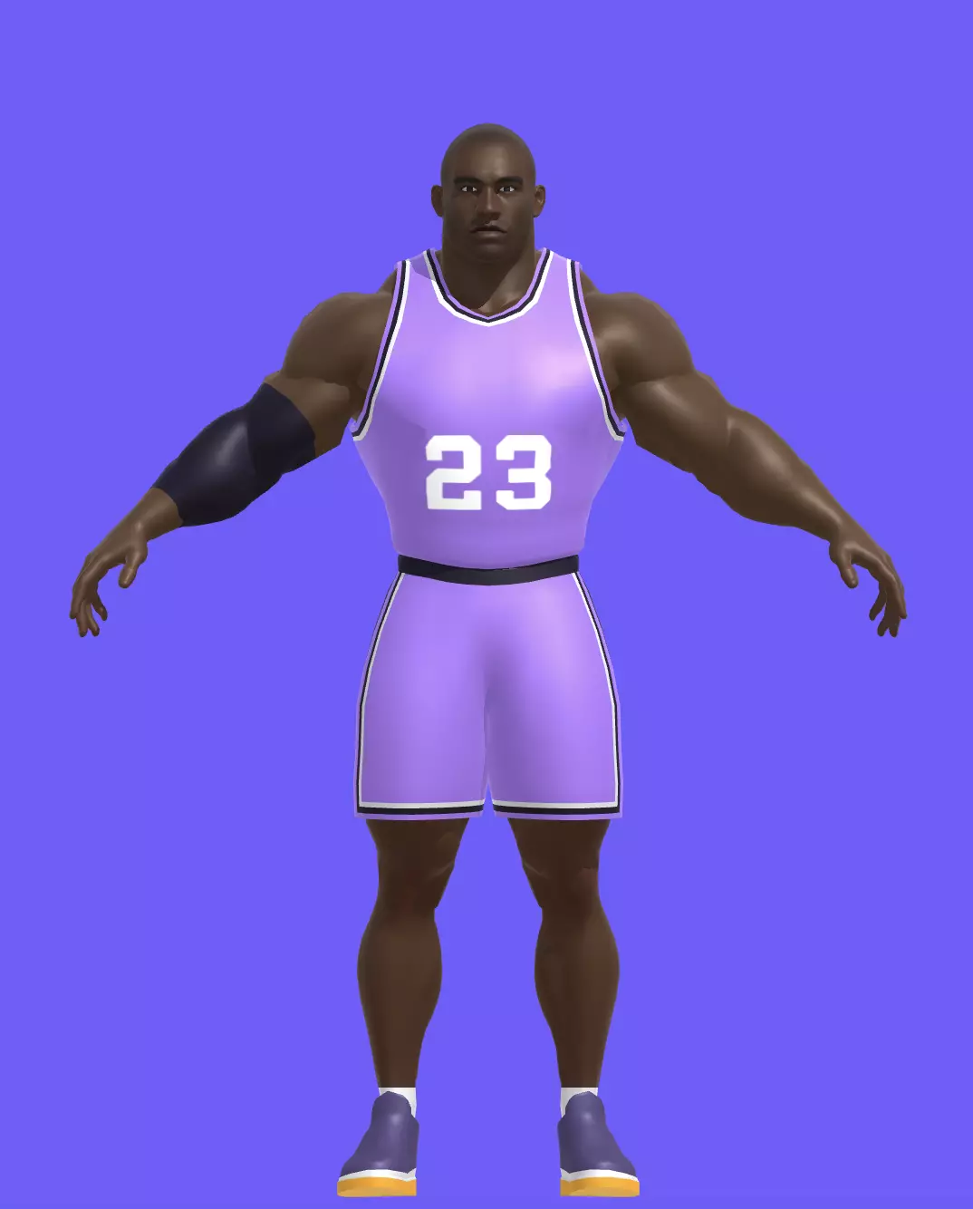 BasketBall Character Low-poly 3D model_0