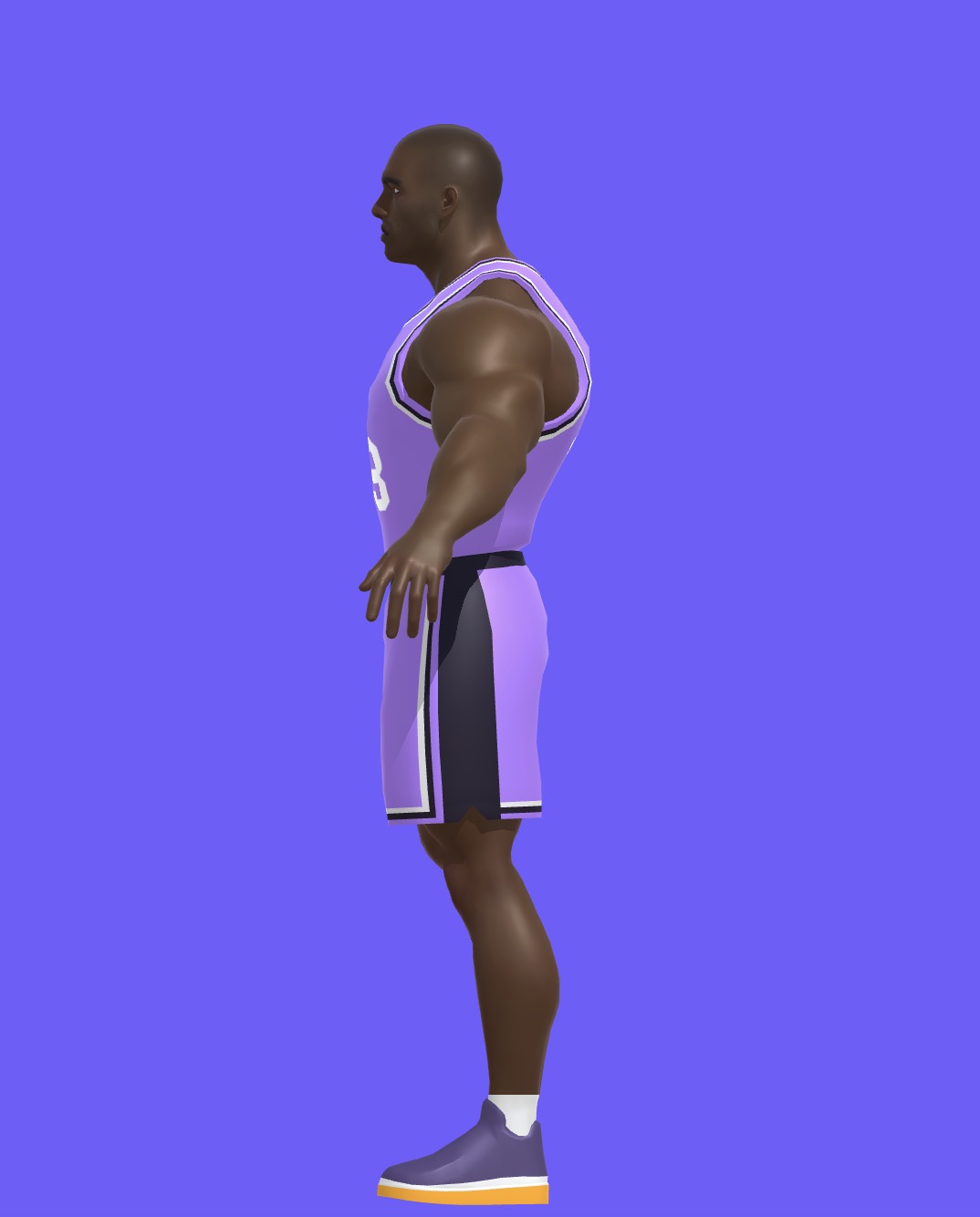 BasketBall Character Low-poly 3D model_3
